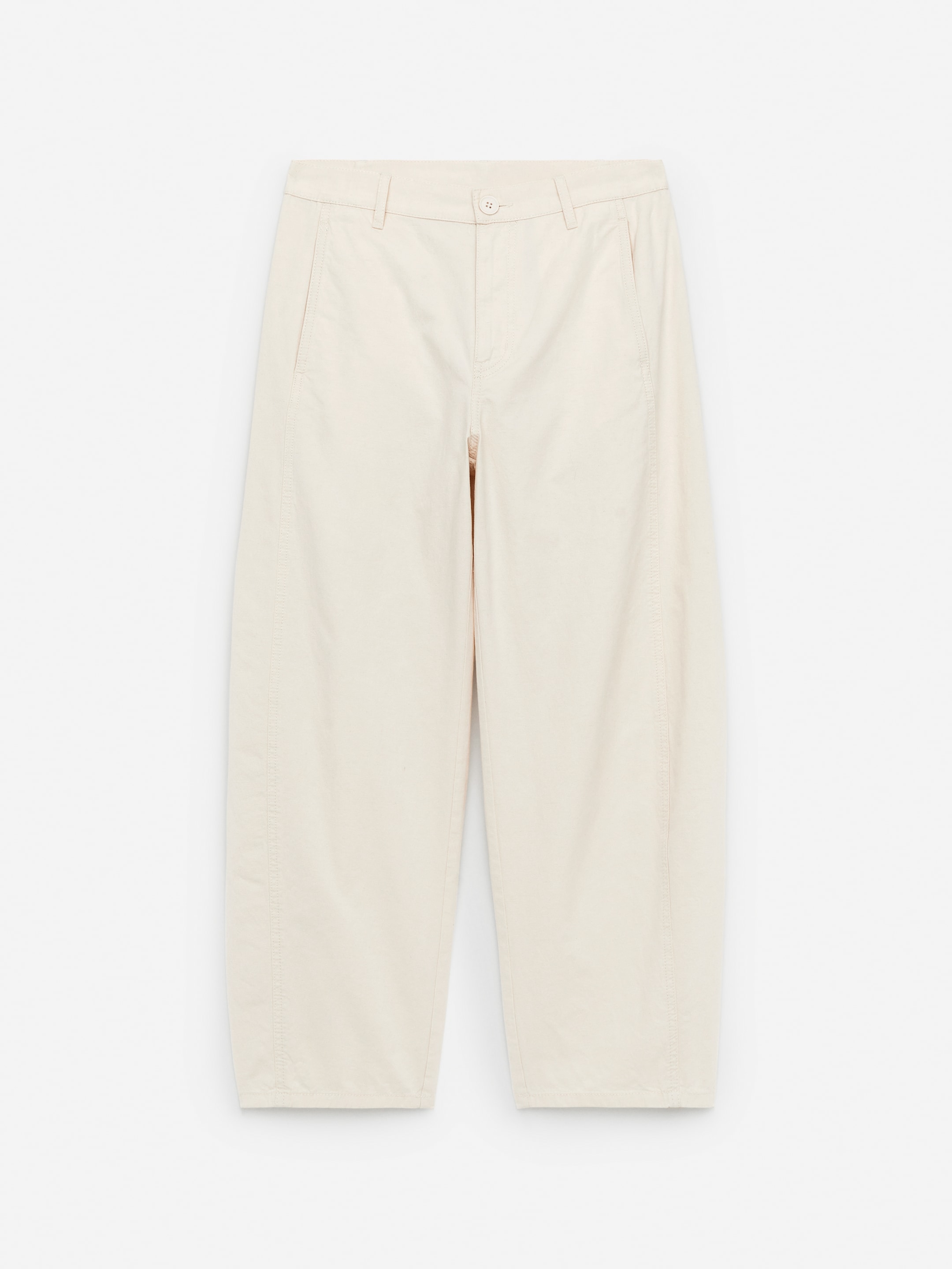 barrel leg chinos - Off-white - Relaxed fit - Women - StillMedia/DescriptiveStillLife - 1