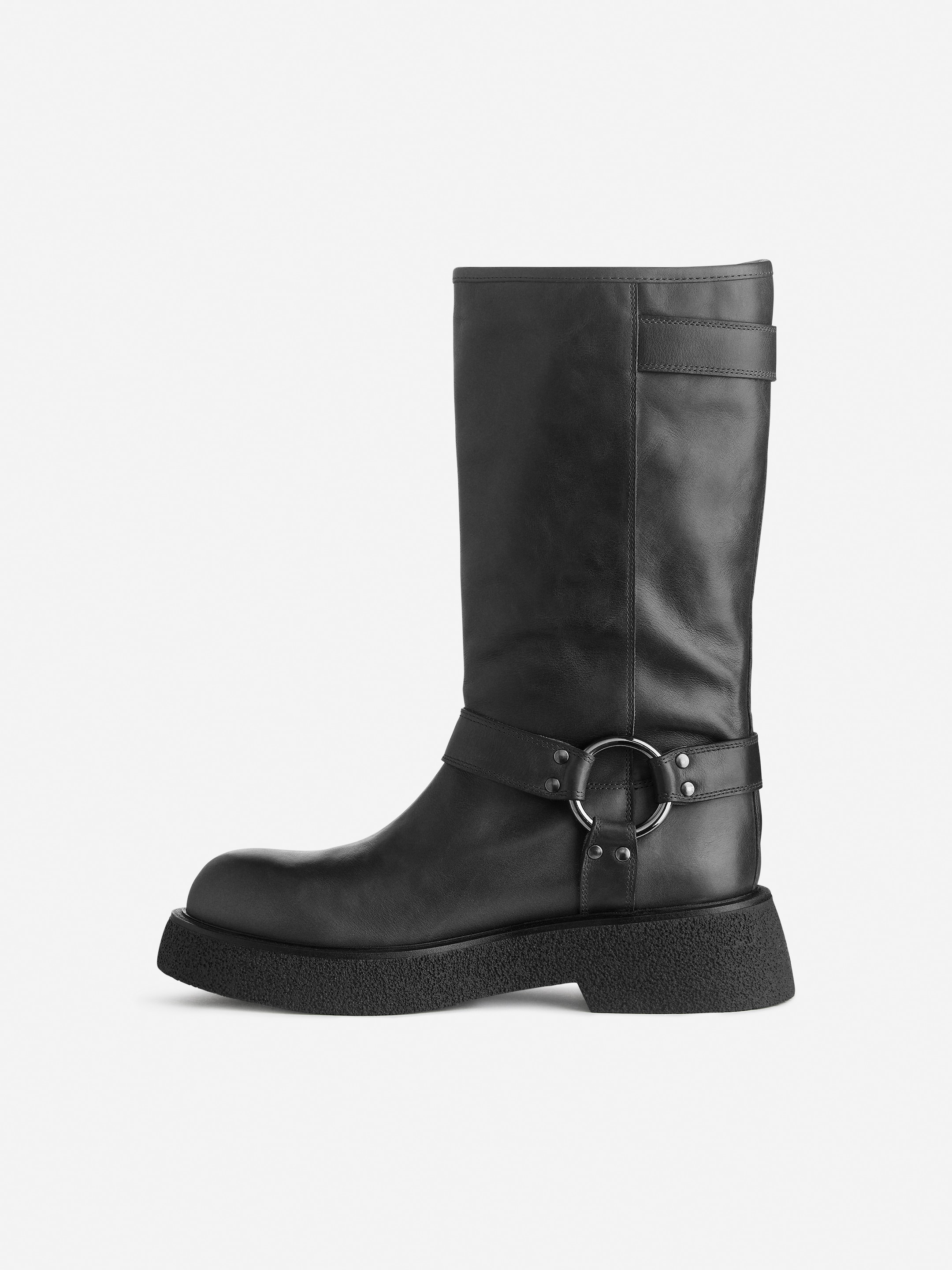 View larger image: Leather Biker Boots - Black - Ladies | H&M GB 3