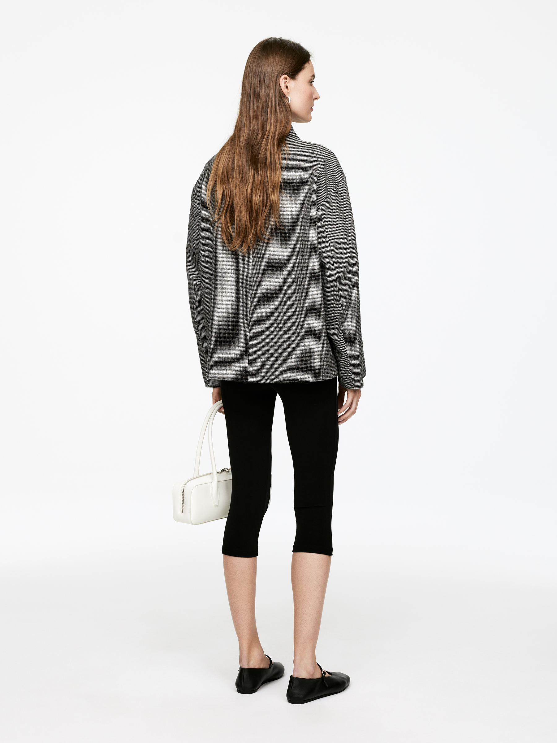 Shawl-Collar Wool Jacket - Grey - Oversized - Women - StillMedia/Lookbook - 20