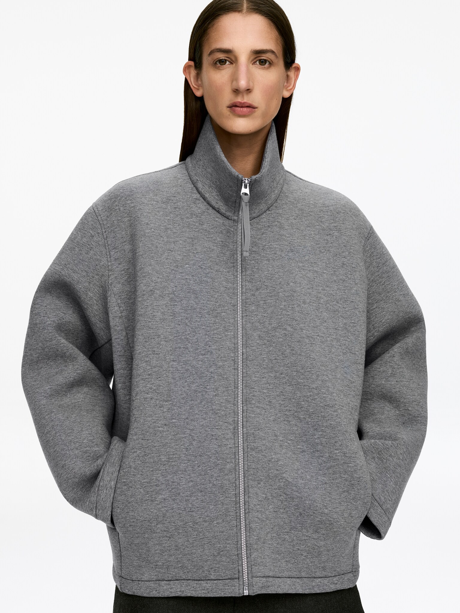 Veste en scuba - Gris chiné - 6