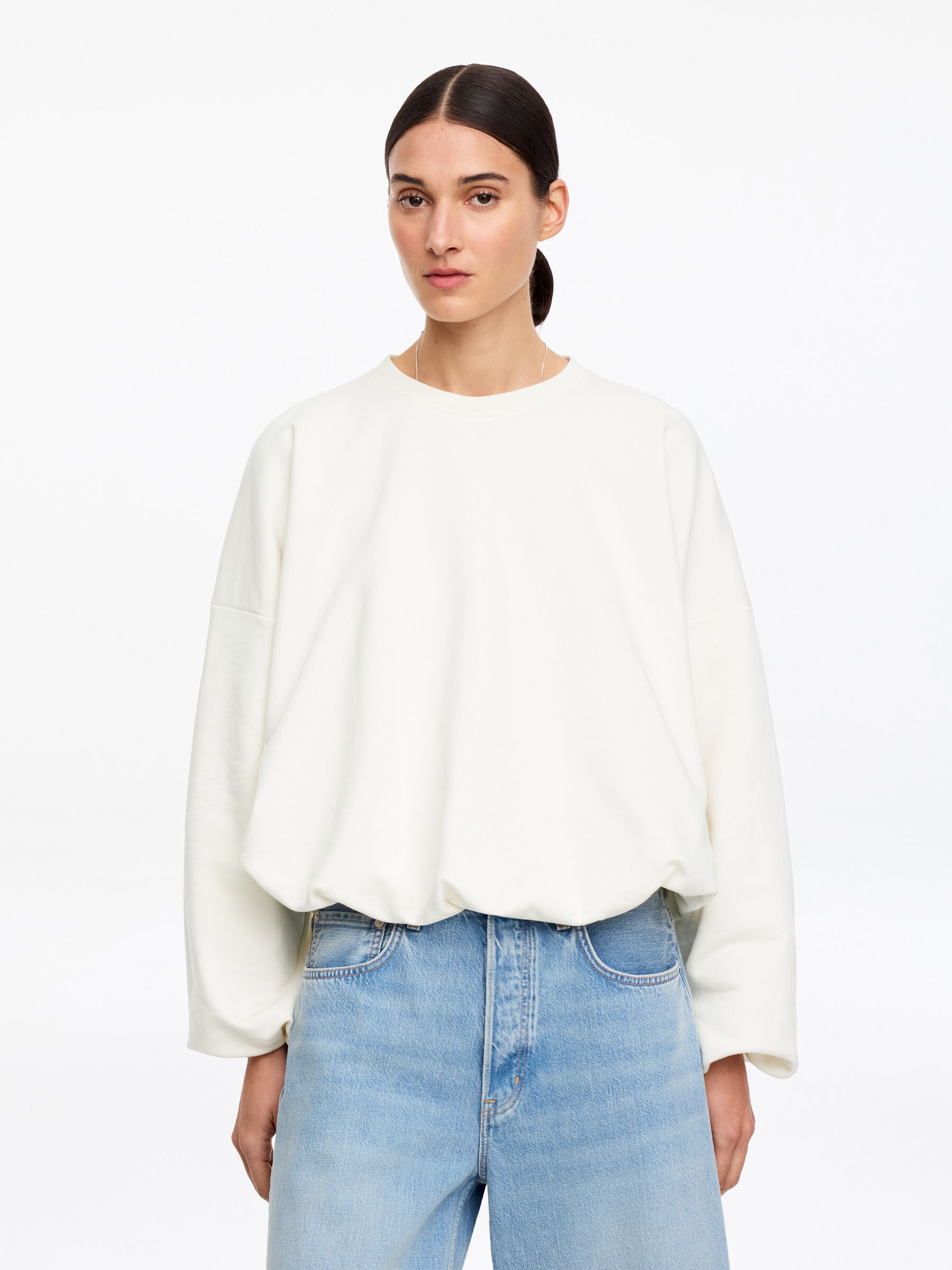 Balloon Sweatshirt-#F4F3E9-19099