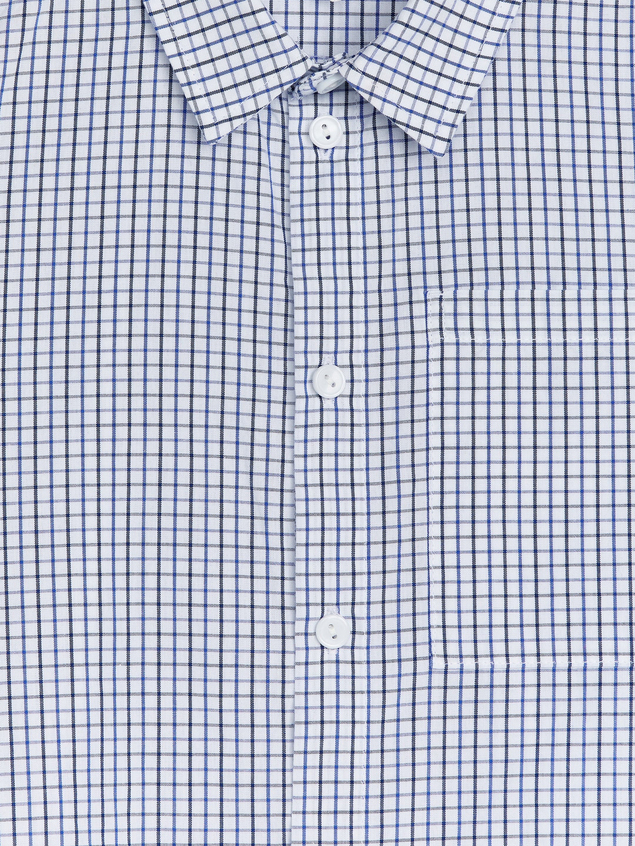 Relaxed Poplin Shirt - White/Checkered - Relaxed fit - Children - StillMedia/DescriptiveDetail - 2