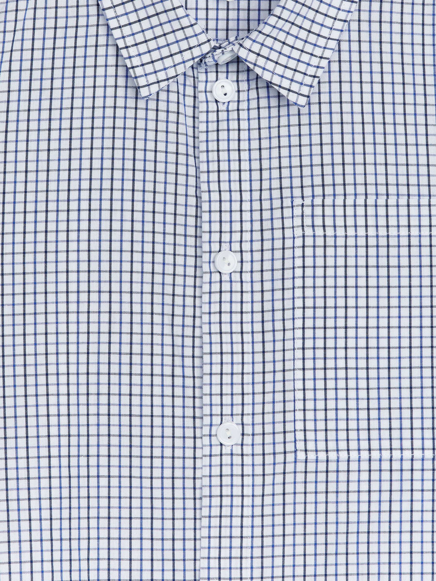 Relaxed Poplin Shirt - White/Checkered - Relaxed fit - Children - StillMedia/DescriptiveDetail - 2