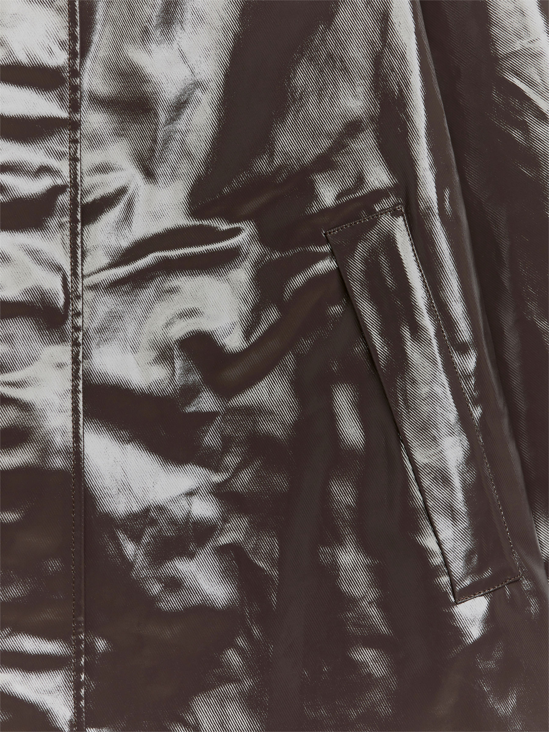 Mantel aus beschichtetem Canvas - Dunkelbraun - Relaxed Fit - Damen - StillMedia/DescriptiveDetail - 3