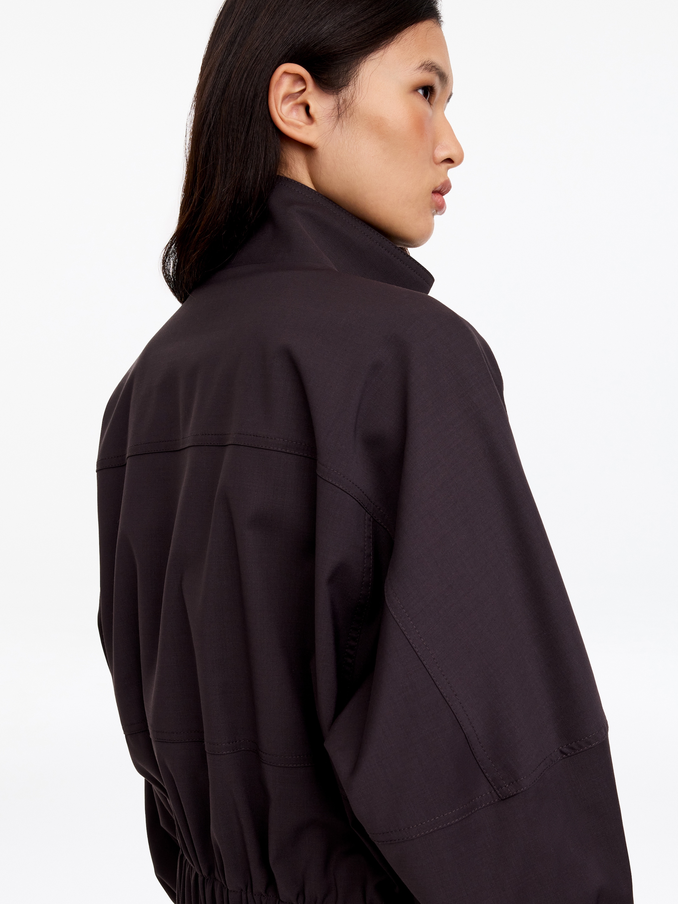 Giacca con cerniera - Marrone scuro - Oversize - women - StillMedia/Lookbook - 10