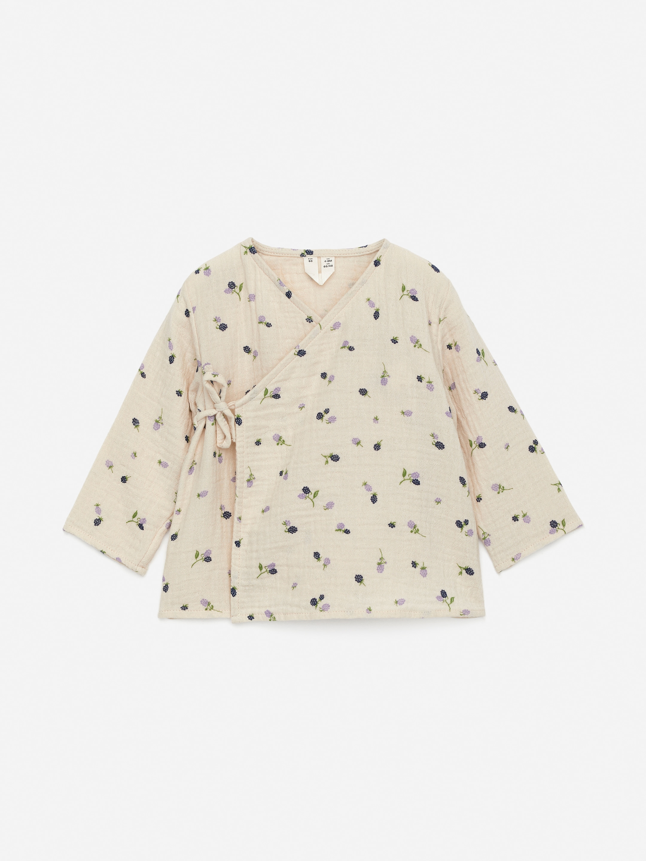 Größeres Bild ansehen: Wickeloberteil aus Musselin - Cremeweiß/Brombeeren - Kids | H&M DE 1