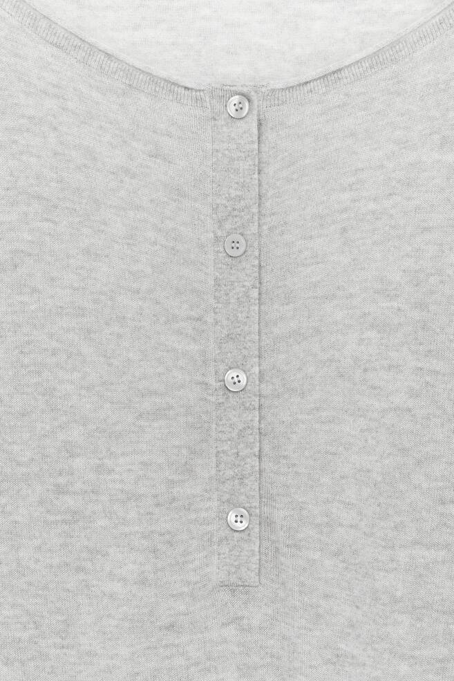 Pull à col bateau en pur cachemire-gris - 4