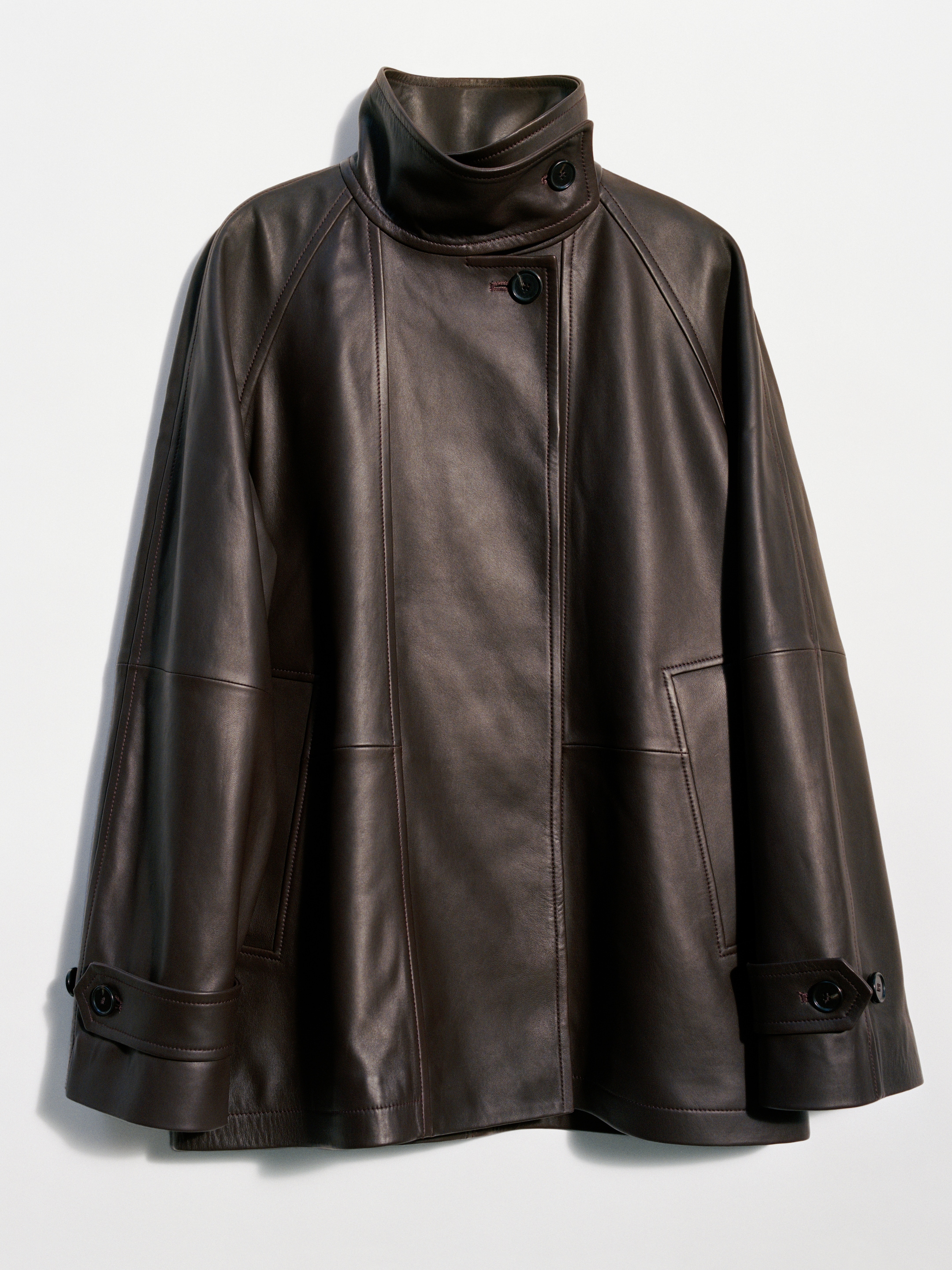 Lockere Lederjacke - Dunkelbraun - Oversize - women - StillMedia/Environmental - 1