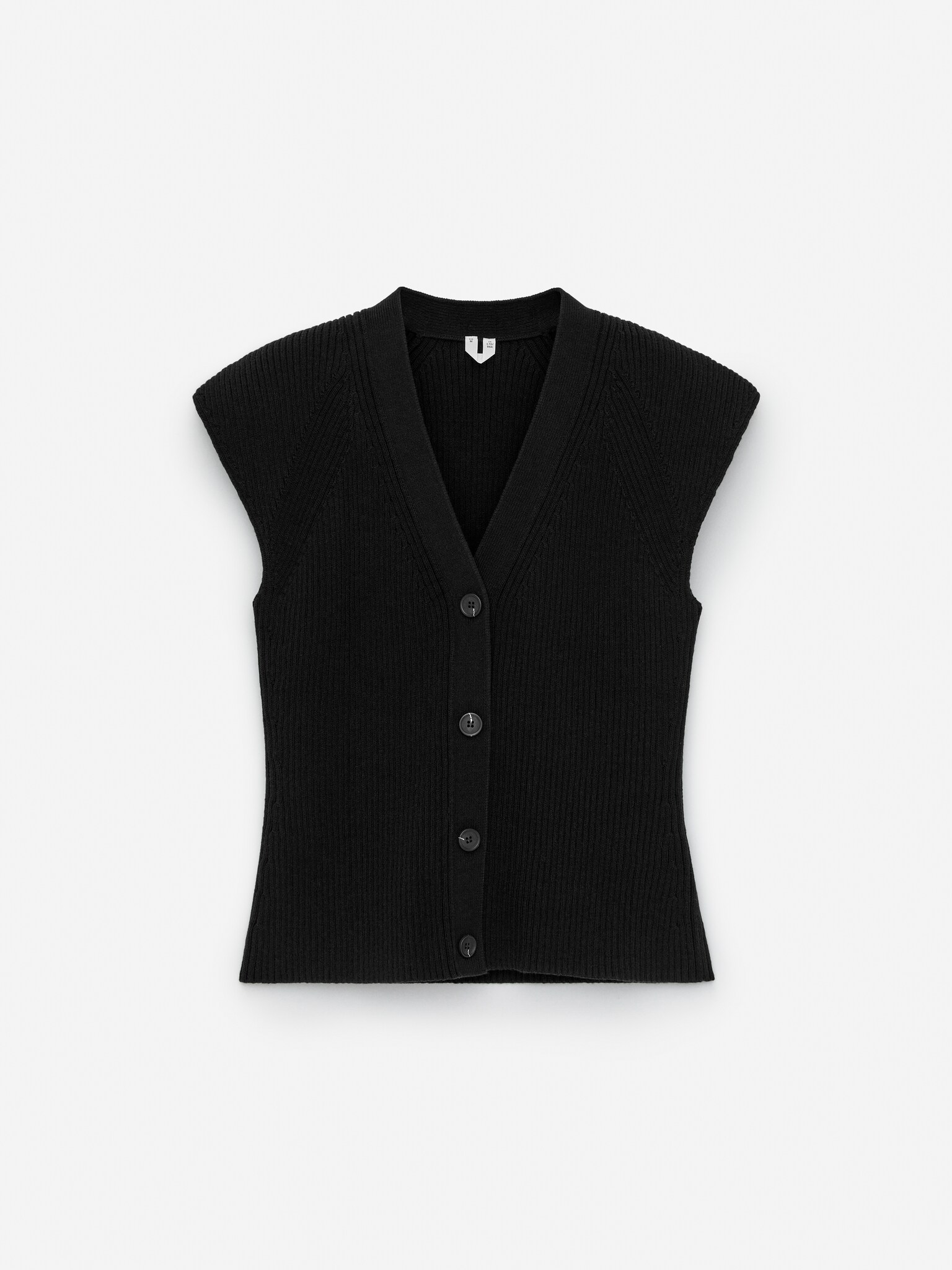 Top senza maniche lavorato a maglia - Nero/Bianco sporco - 1
