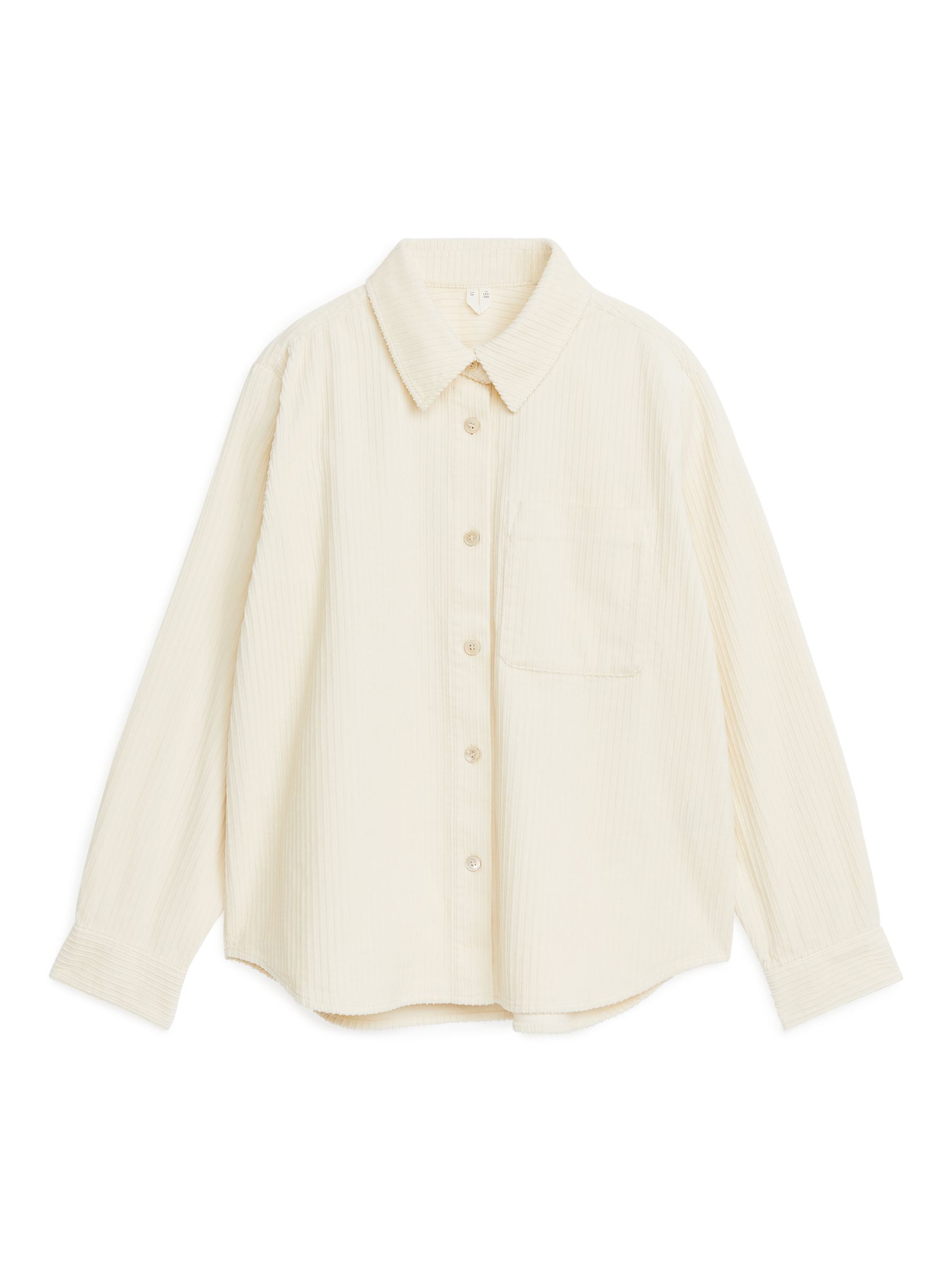 Sobrecamisa de pana - Blanco roto - Corte estándar - Women - StillMedia/DescriptiveStillLife - 1