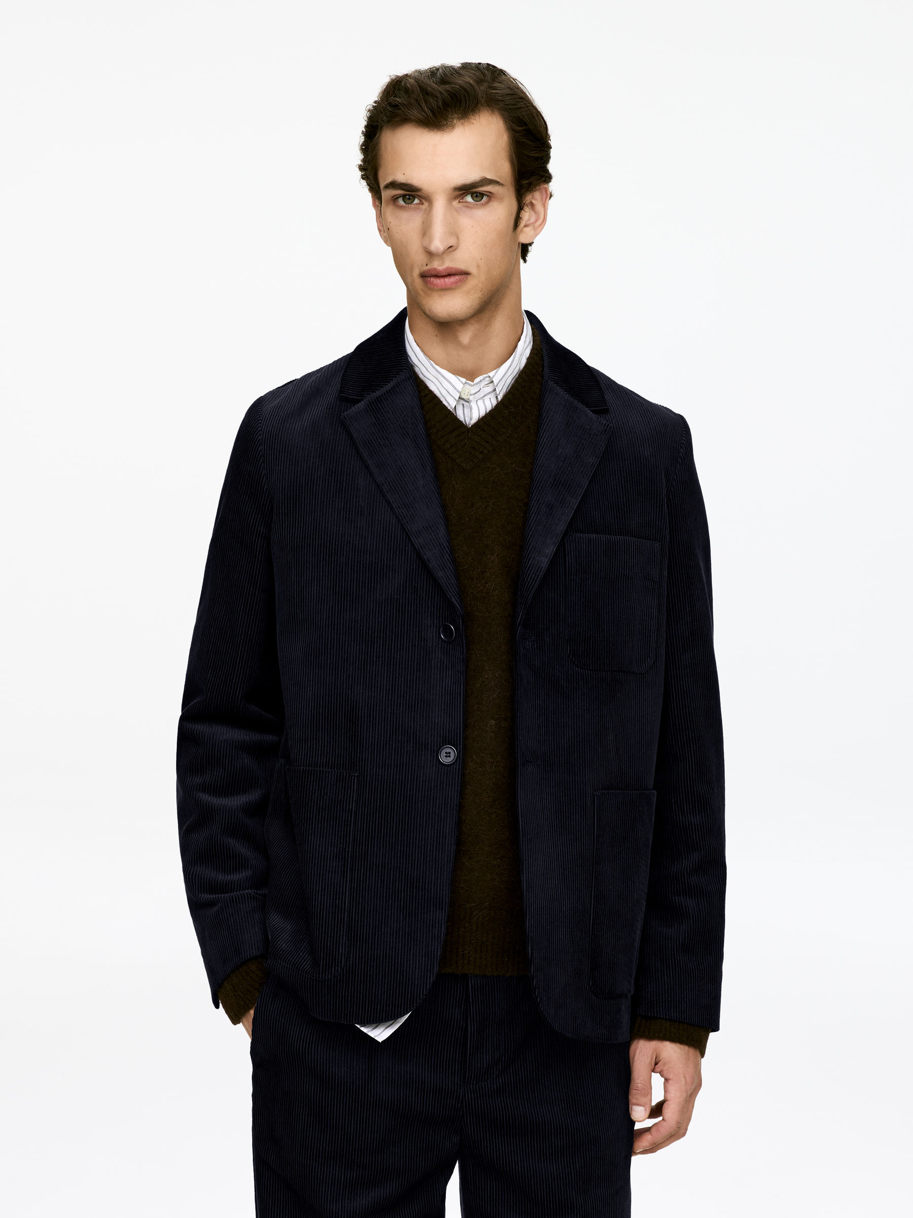 Manchesterkavaj - Mörkblå - Regular fit - Men - StillMedia/Lookbook - 12