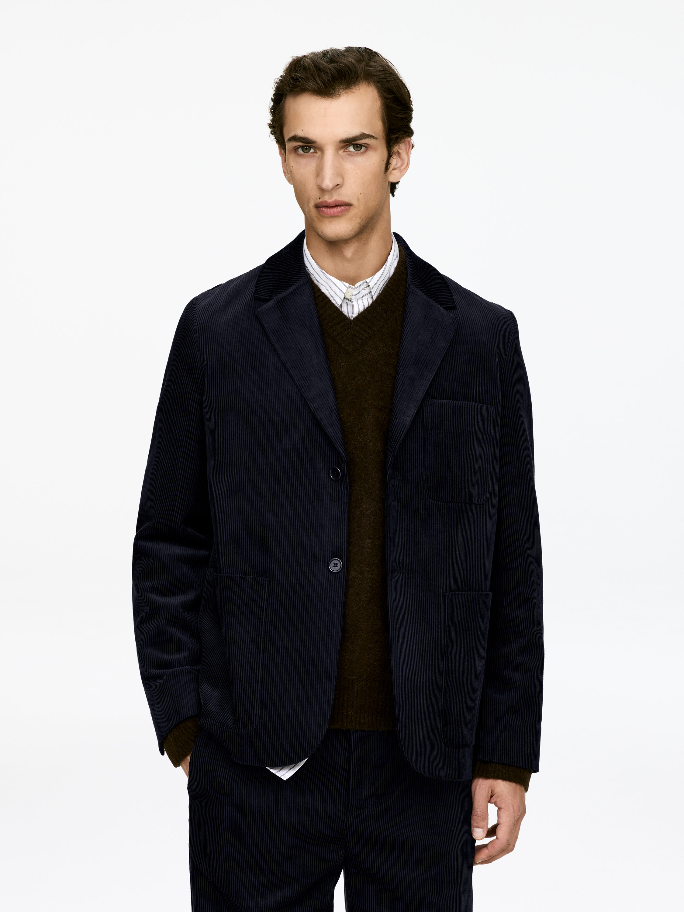 Corduroy Blazer - Dark Blue - Regular fit - Men - StillMedia/Lookbook - 12