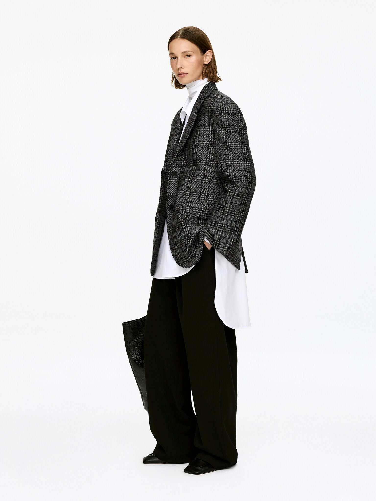 Blazer décontracté - Noir/Carreaux - 4