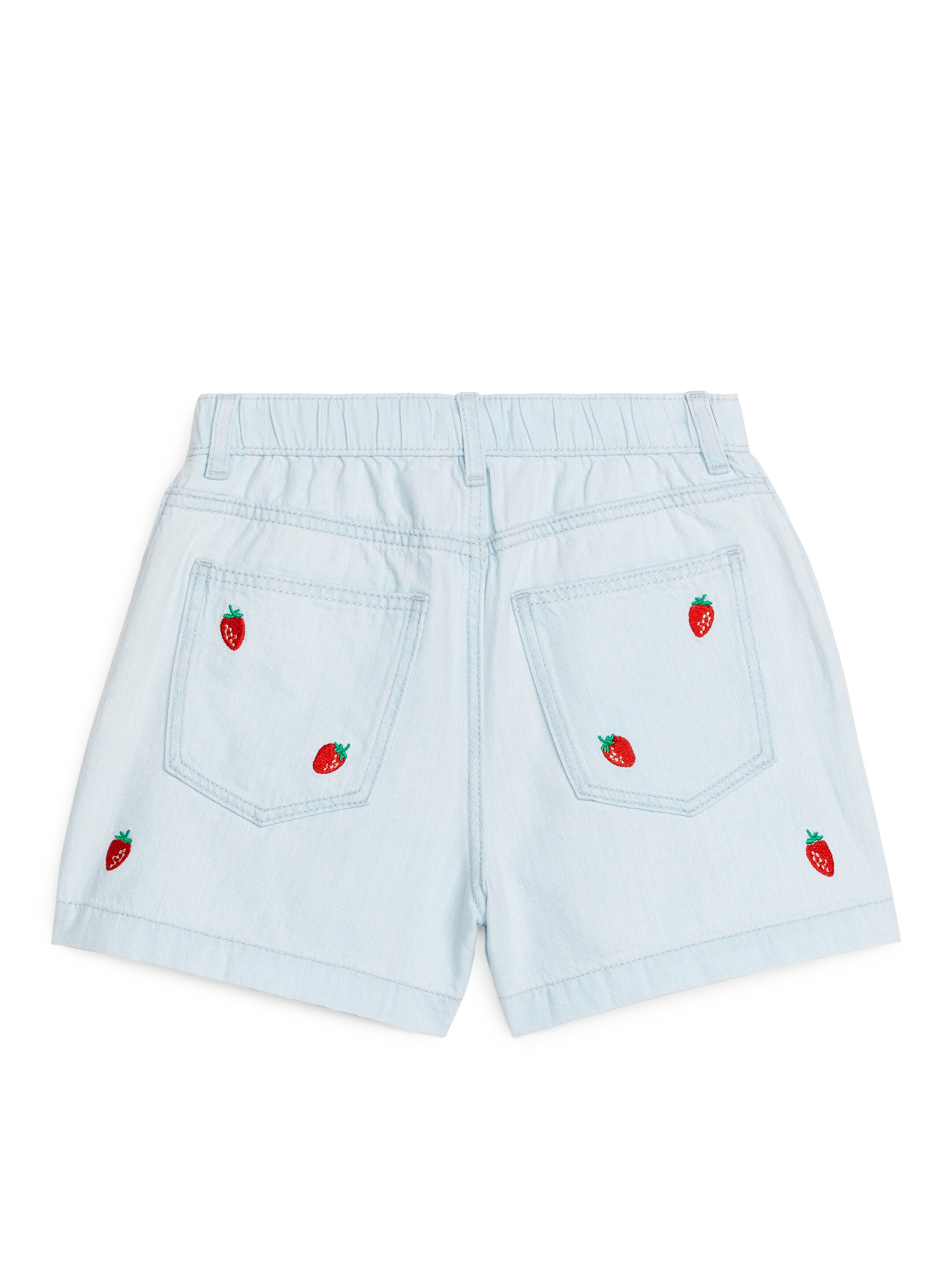 Bestickte Jeansshorts - Hellblau - Relaxed Fit - Damen - StillMedia/DescriptiveStillLife - 1