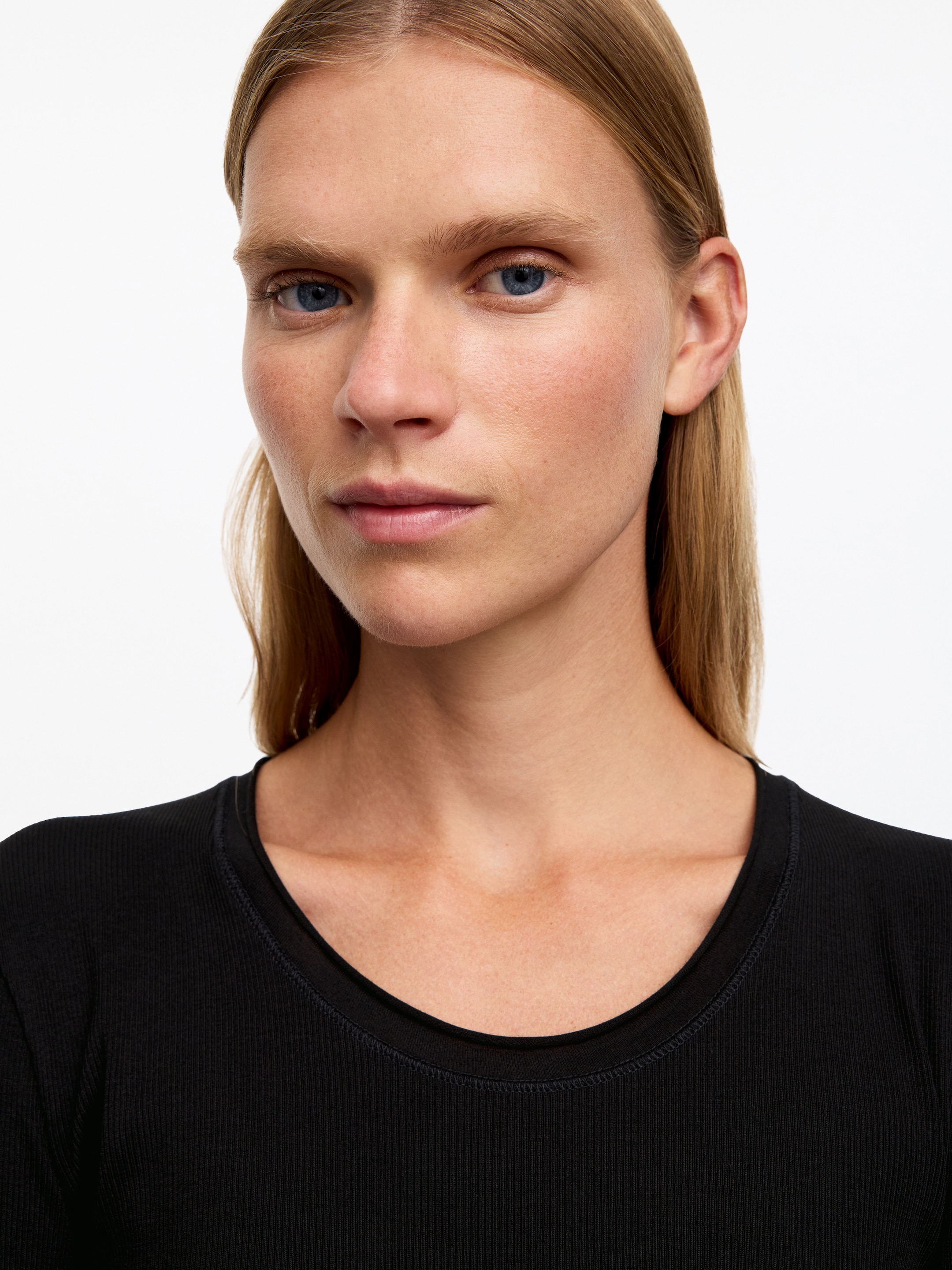 Top de algodón de canalé - Negro - Corte ajustado - women - StillMedia/Lookbook - 3