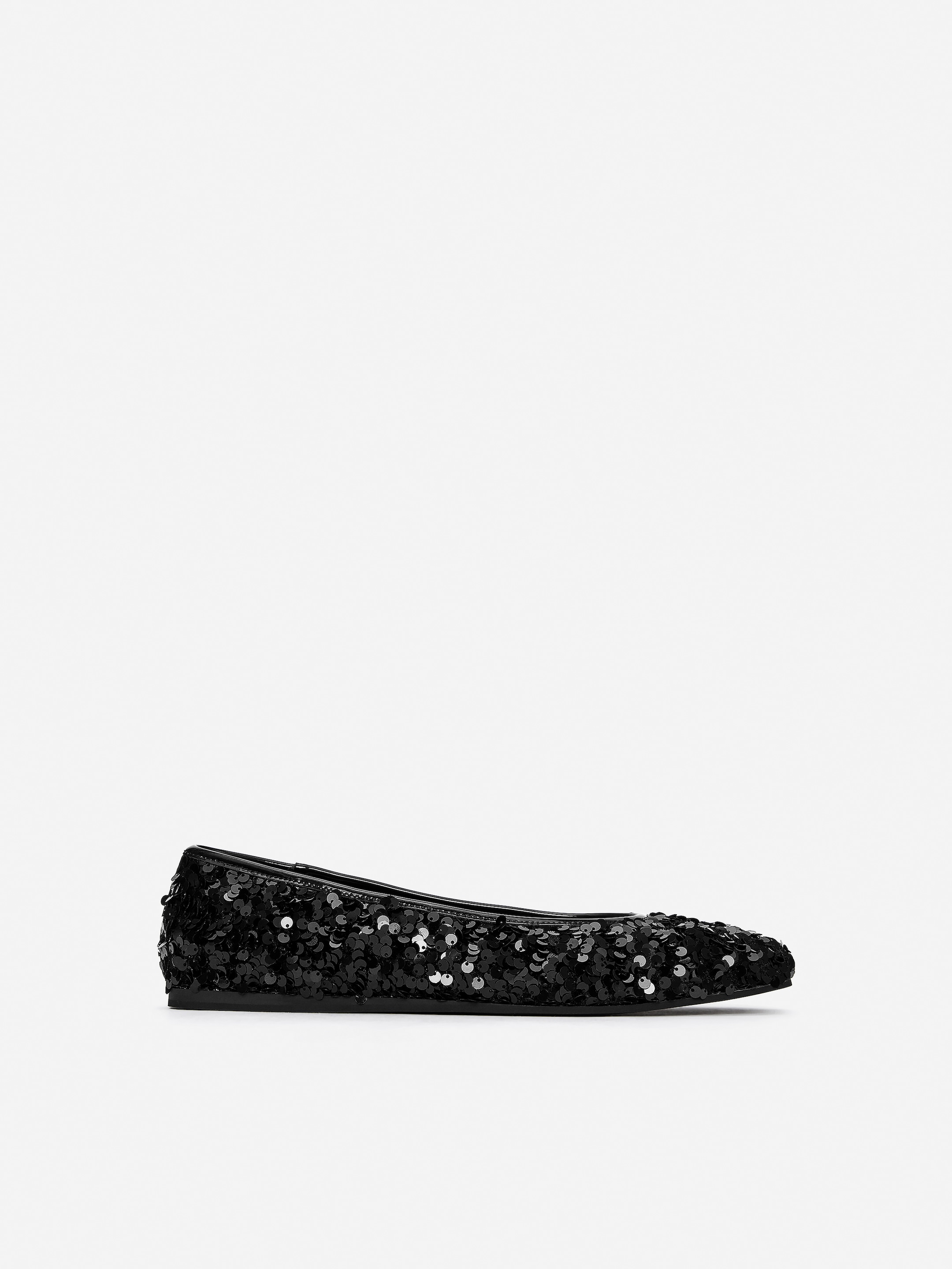Sequin Ballerina Flats - Black - Women - StillMedia/DescriptiveStillLife - 1