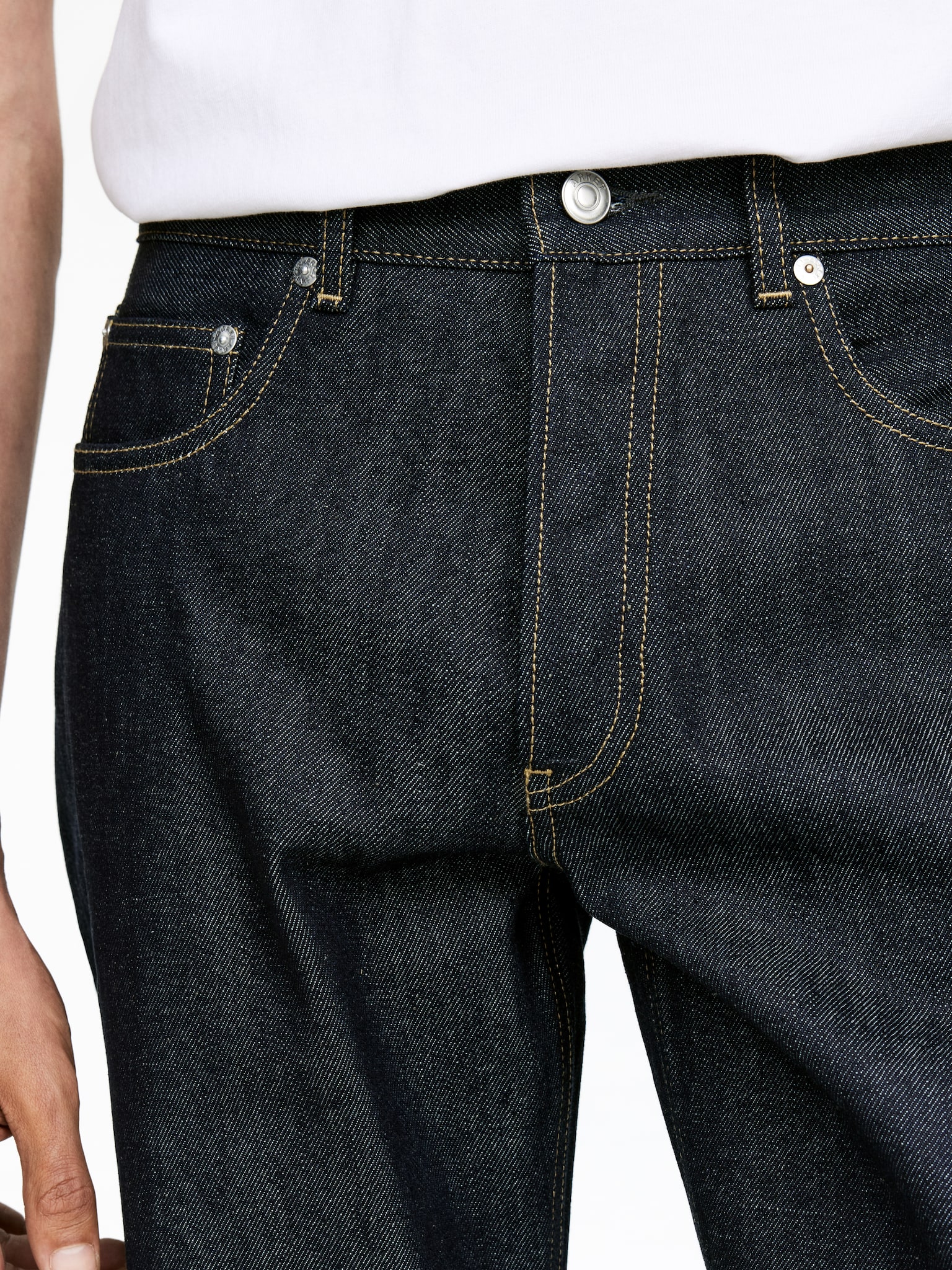 OCEAN Loose Straight Jeans - Dunkelblau - 3