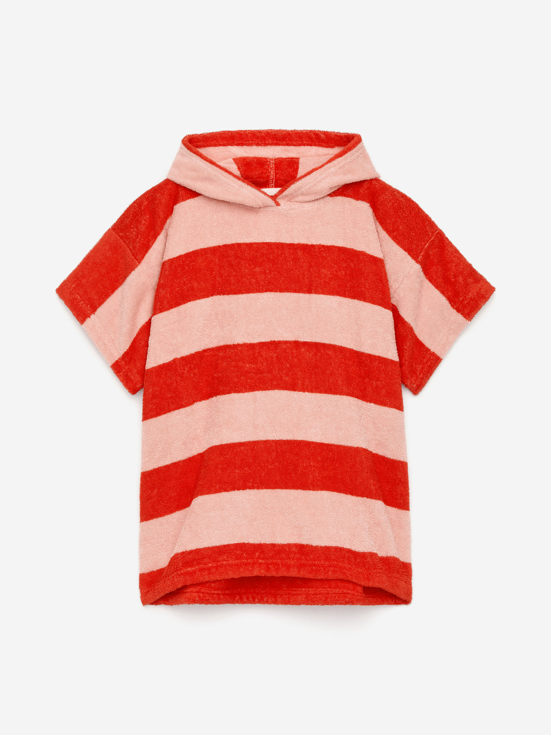 T-shirt i frotté med huva - Rosa/röd - Oversized - Children - StillMedia/DescriptiveStillLife - 2