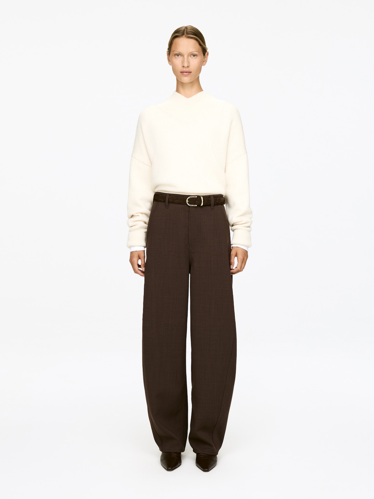 Pantaloni barrel Marrone scuro DONNA H&M IT