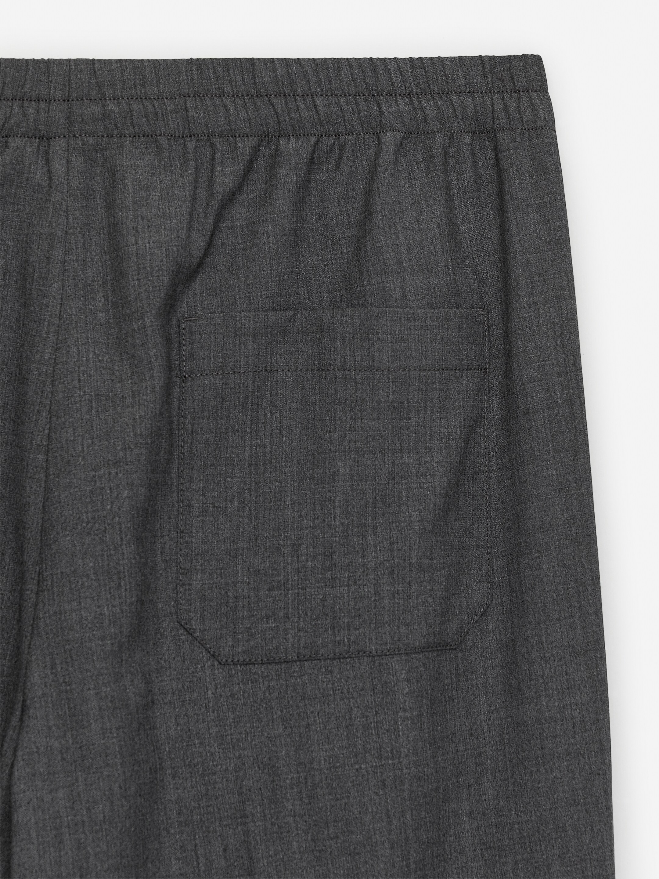 Zobacz większy obraz: Wełniane spodnie ze sznurkiem do ściągania - Szary - ON | H&M PL 6