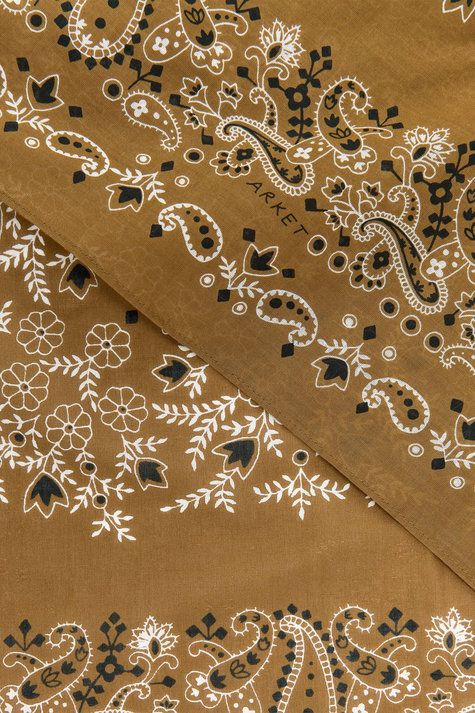 Foulard en coton - Marron/Bleu - 3