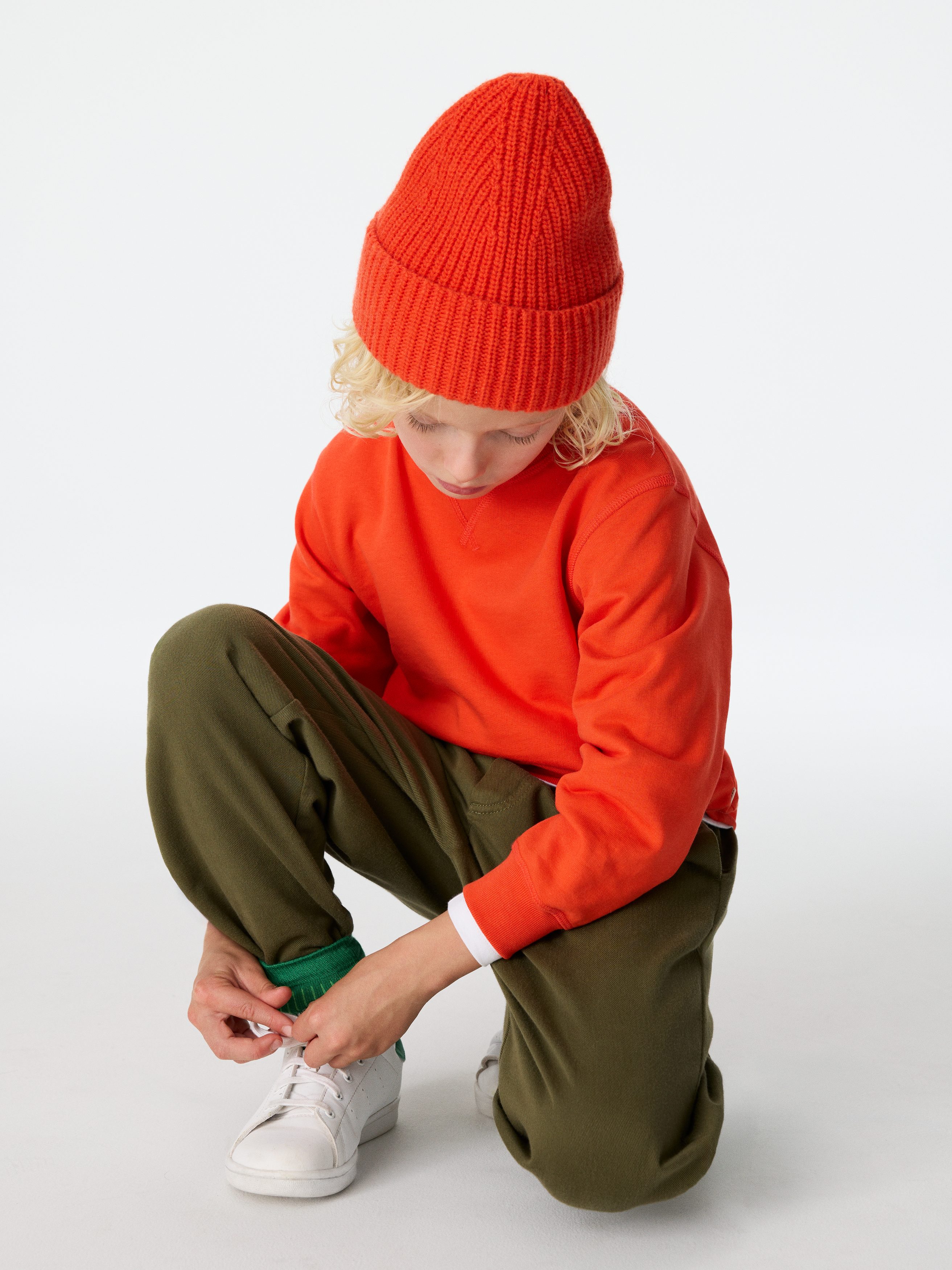Tapered Cotton Chinos - Khaki - Regular fit - Children - StillMedia/Environmental - 1