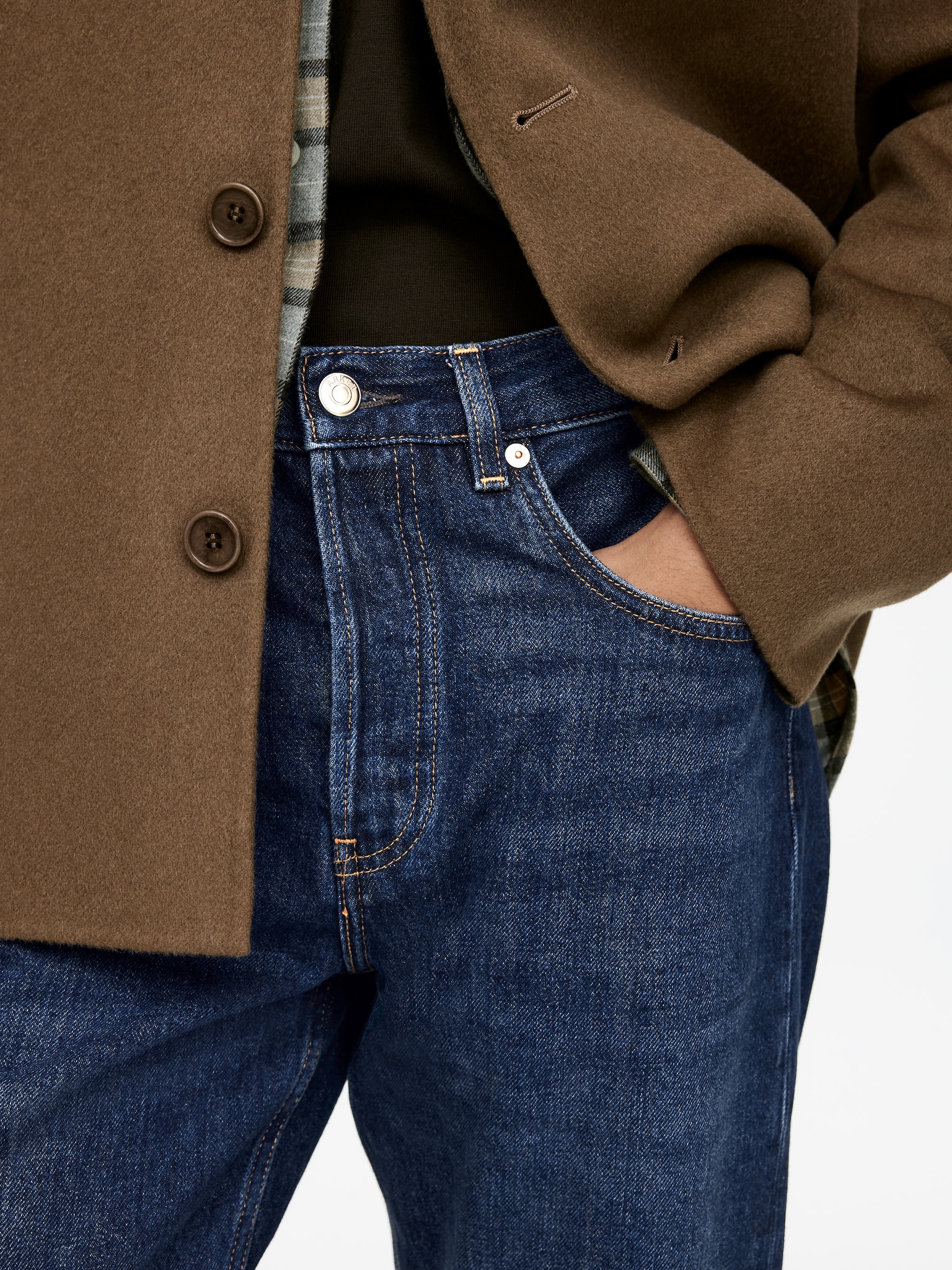 OCEAN Loose Straight Jeans - Dark Blue/Mid Blue/Black/Dark Blue/Blue/Dark Blue/Mid Blue/Ecru/Blue - 5