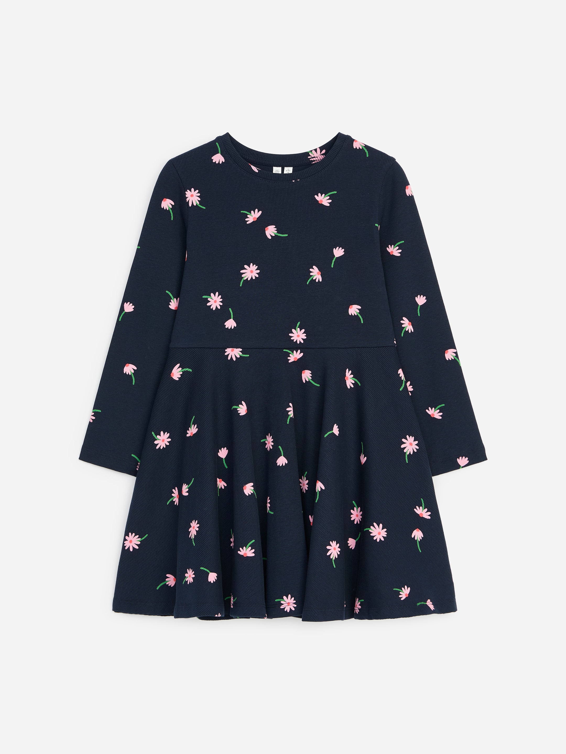 Printed Jersey Dress-Blue-19907