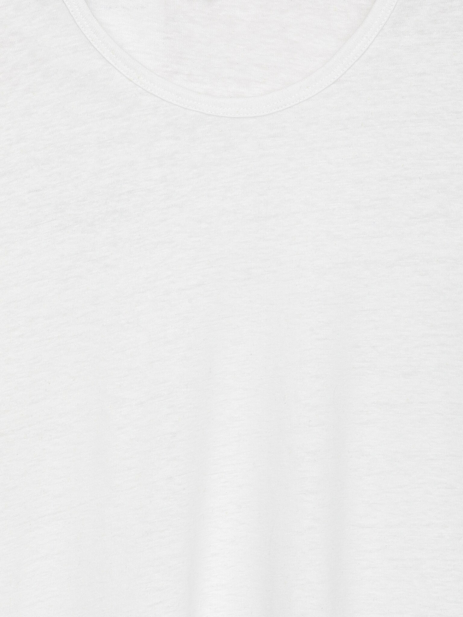 T-shirt en lin mélangé - Blanc/Bleu foncé/Bleu ciel - 2