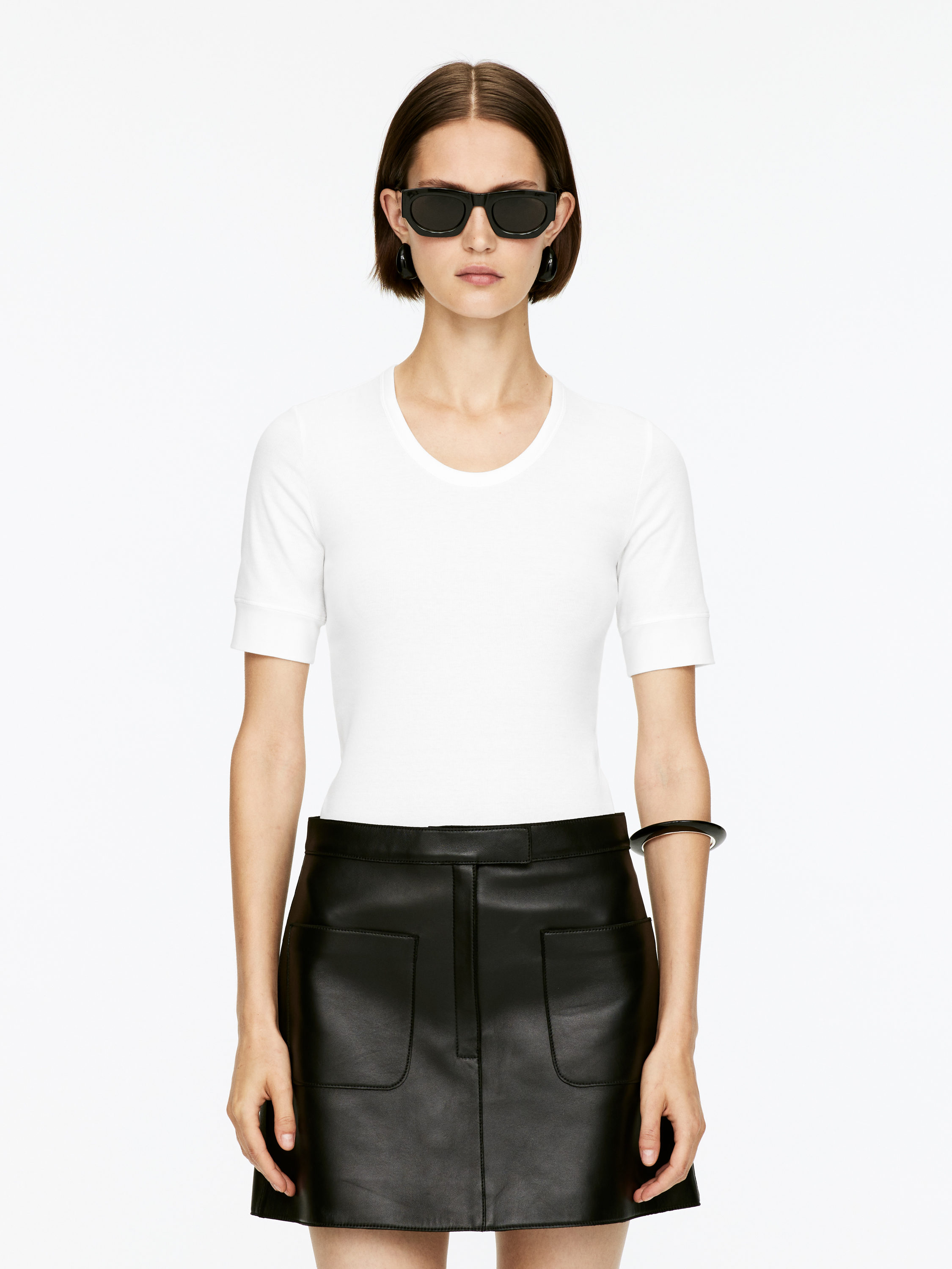Ribbed T-Shirt-#F4F3E9-16199