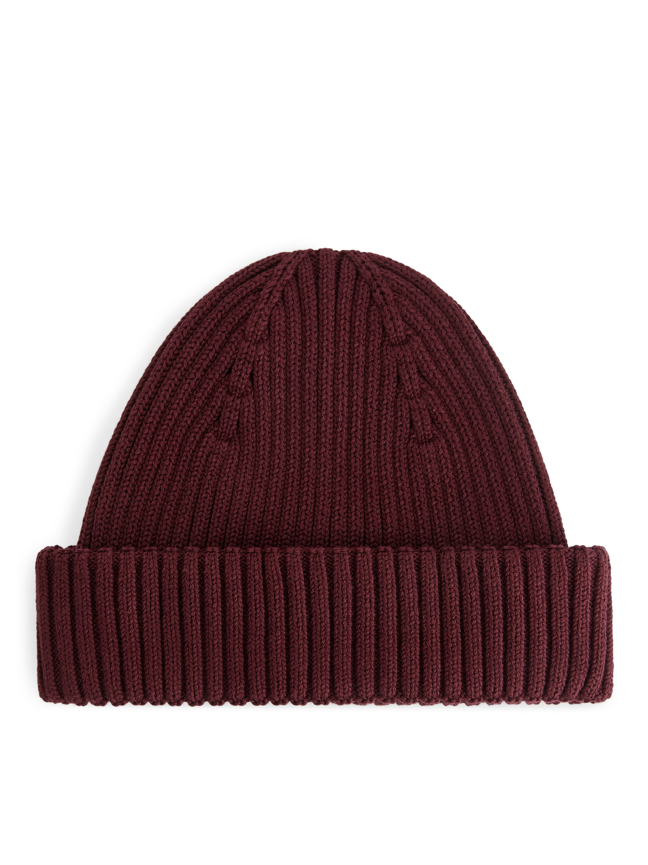 Ribbed Cotton Beanie - Burgundy - Men - StillMedia/DescriptiveStillLife - 1
