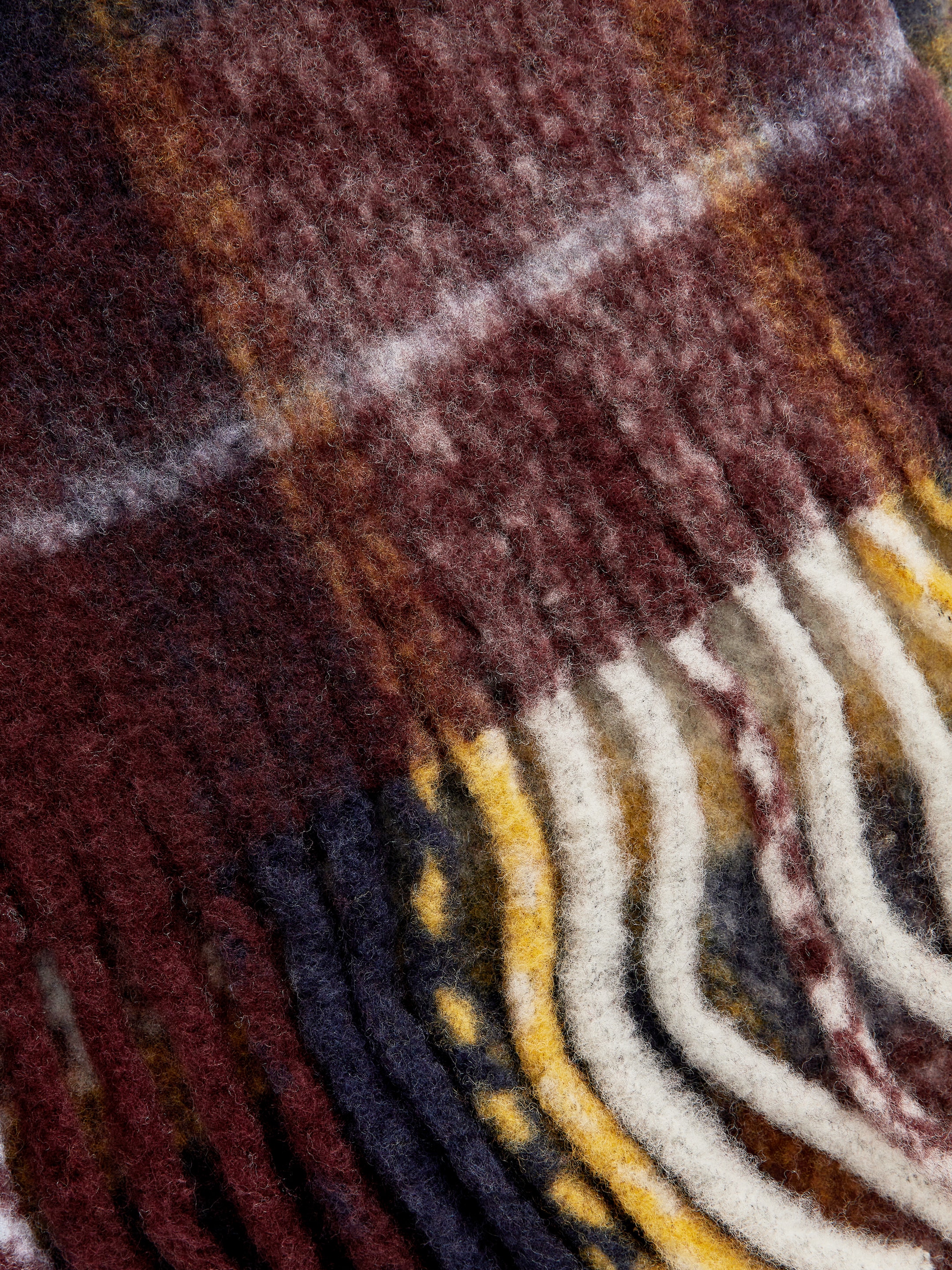 Vis større bilde: Wool Blend Scarf - Burgunder/Rutete - DAME | H&M NO 4