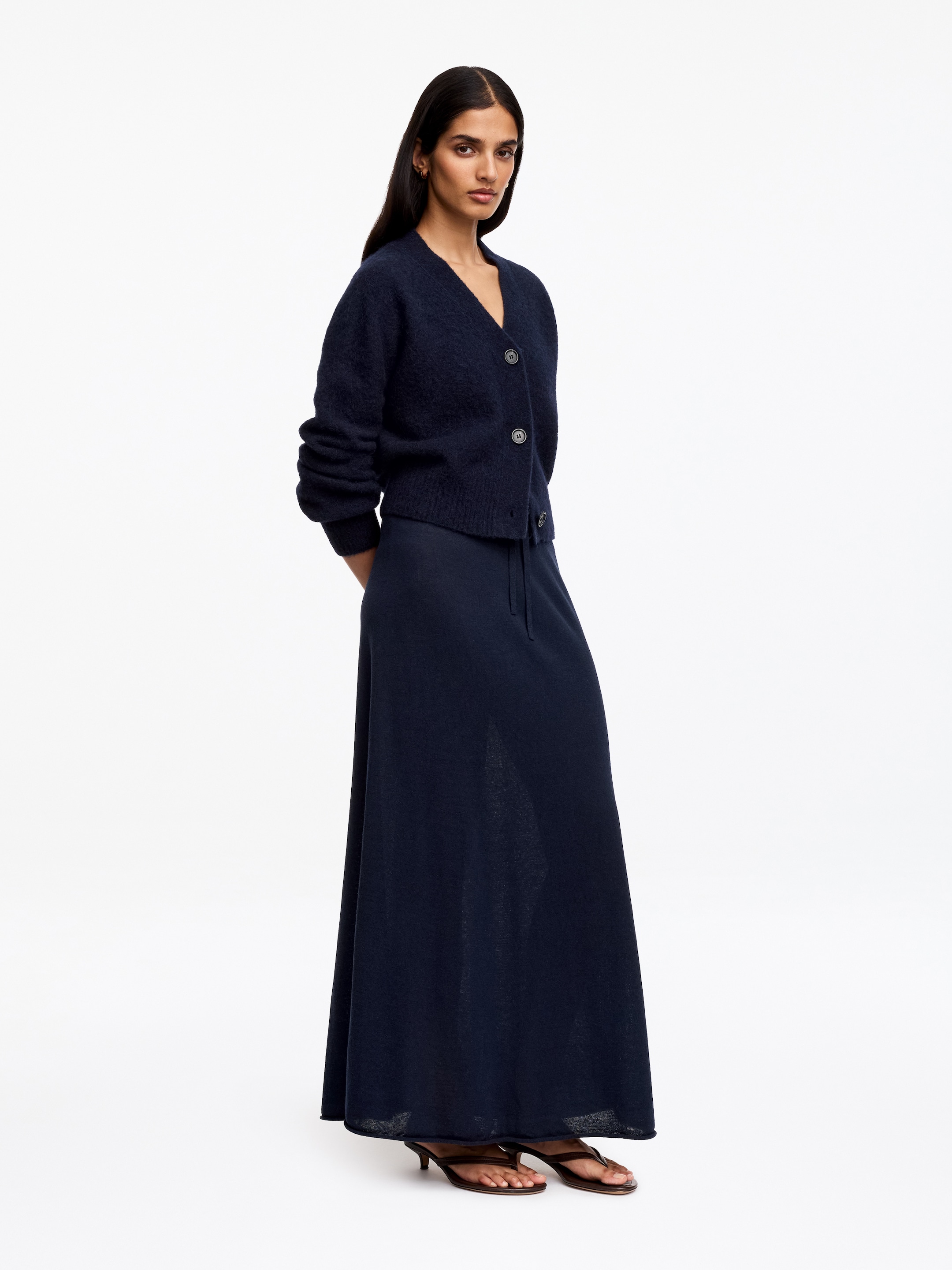 Knitted skirt - Navy - Regular fit - Women - StillMedia/Lookbook - 5
