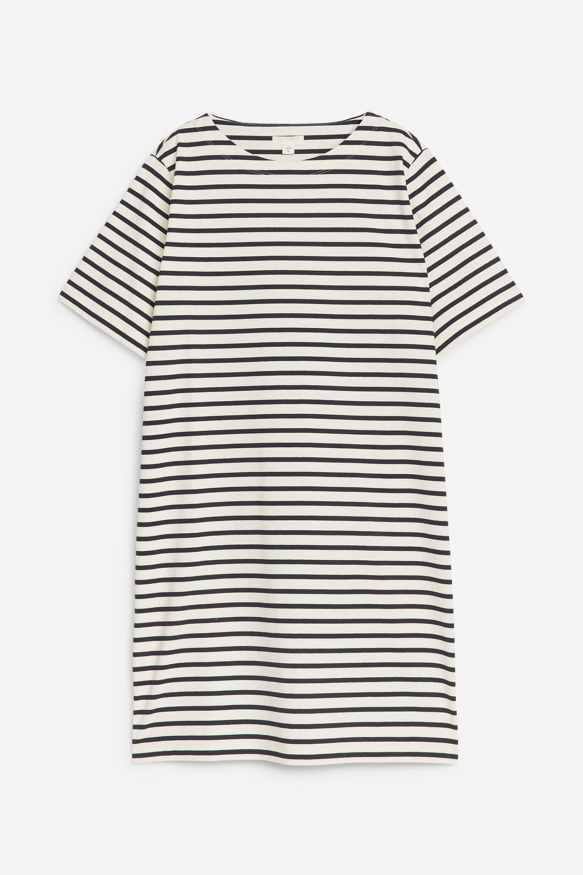 View larger image: Short-Sleeve Cotton Dress - Blue/White - Ladies | H&M GB 1