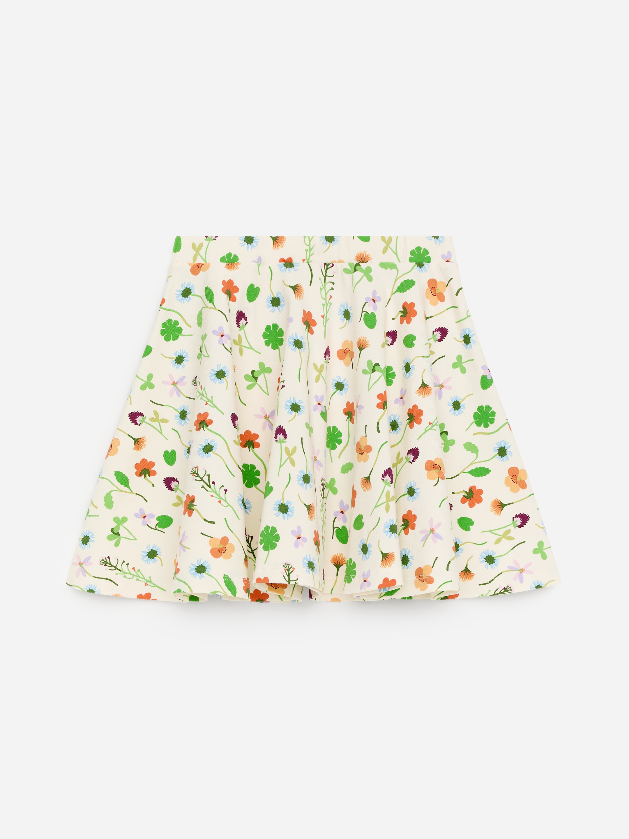 Printed A-Line Skirt - Off White/Floral - Regular fit - Children - StillMedia/DescriptiveStillLife - 1