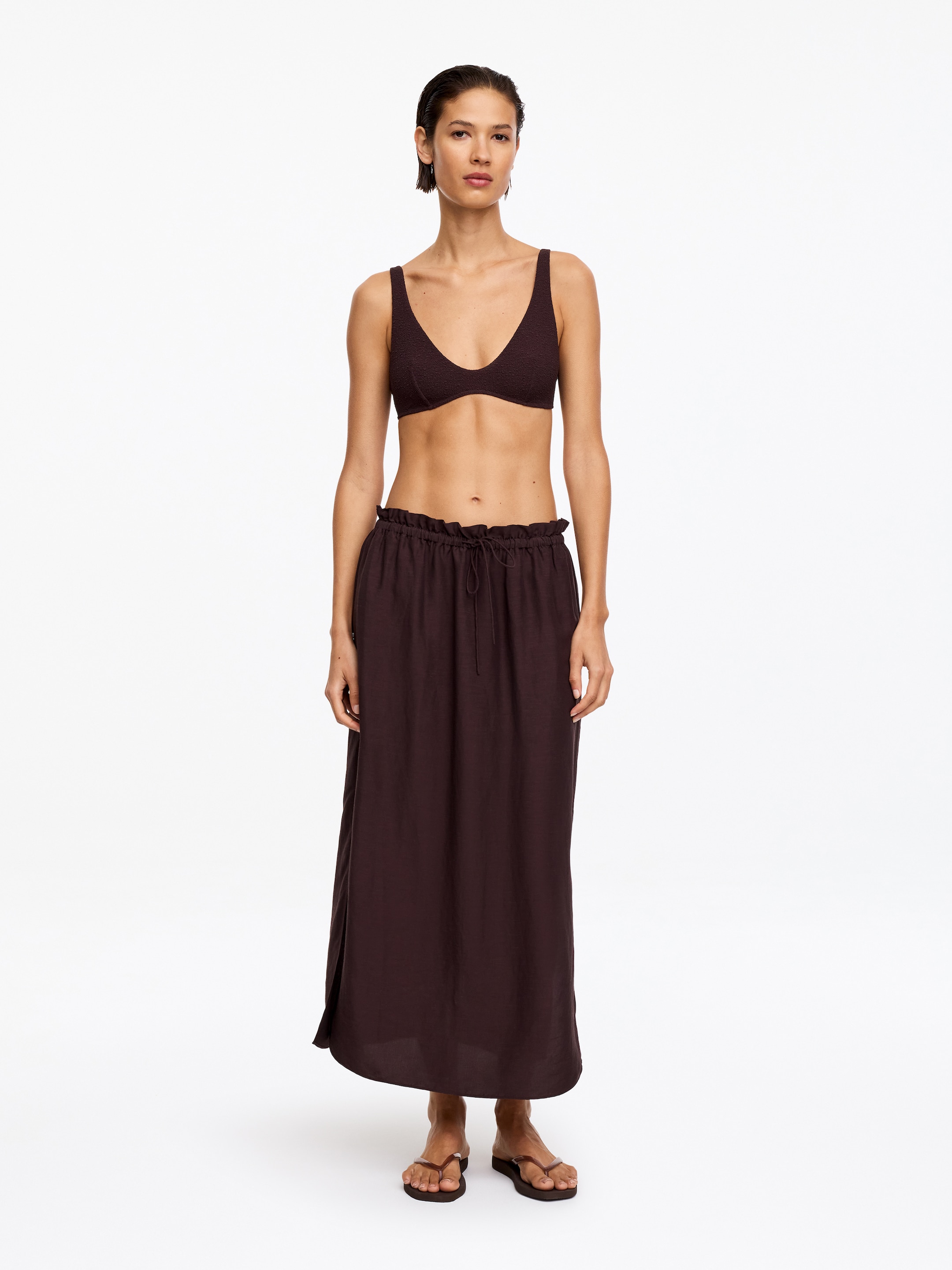 V-Neck Bikini Top-#382525-19210