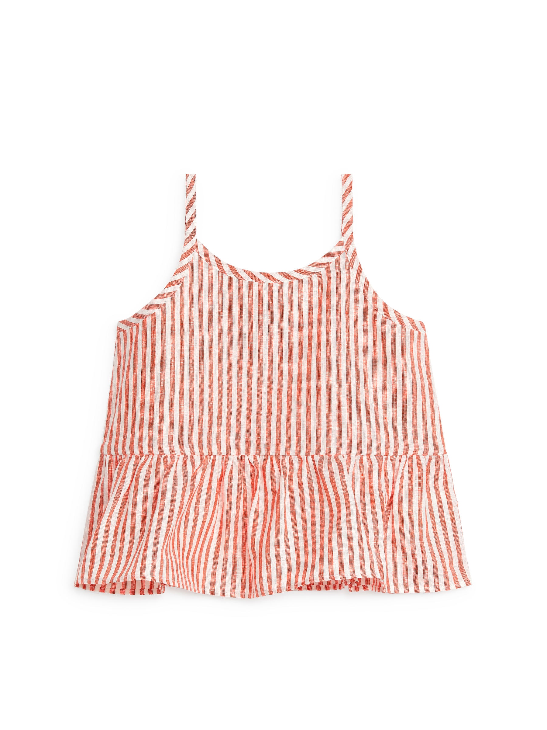 Trägertop aus Leinen - Rot/Weiß - Regular Fit - Kinder - StillMedia/DescriptiveStillLife - 1