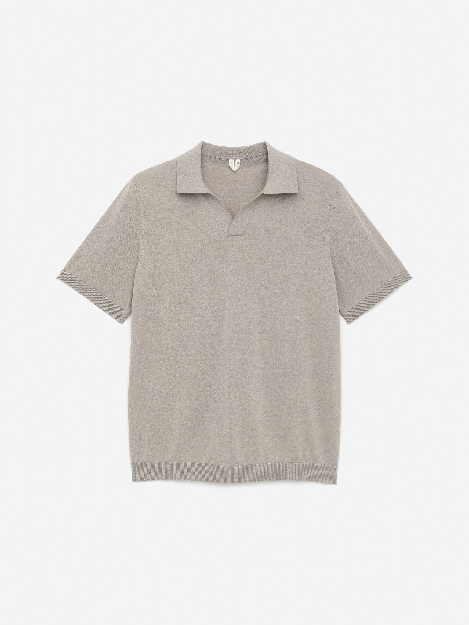 Polo en lin et coton - Taupe clair/Bleu foncé/Taupe/Bleu foncé/Bordeaux/Vert kaki/Bleu foncé - 1