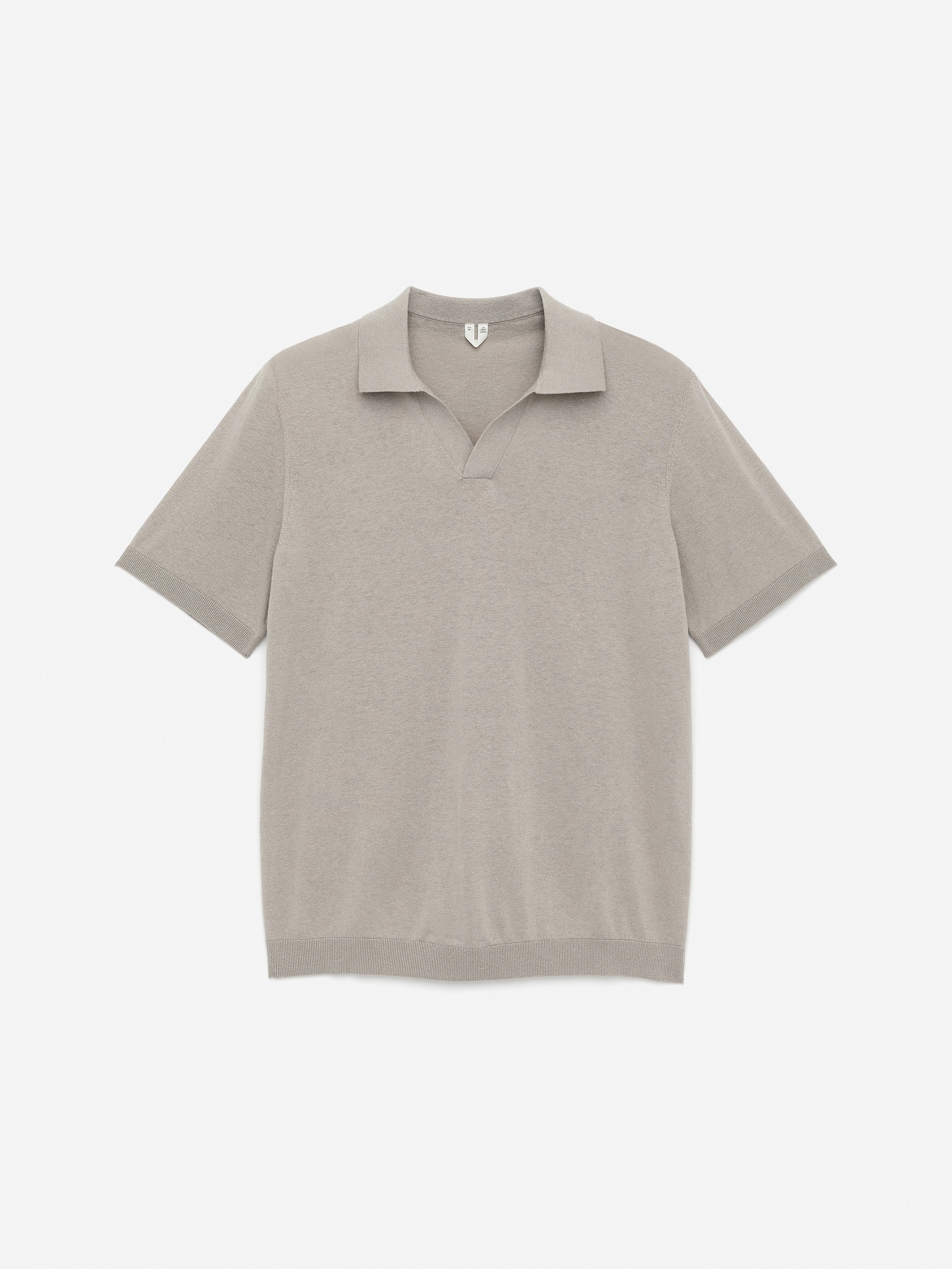 Poloshirt aus Baumwoll-Leinen-#B9B1AA-14960