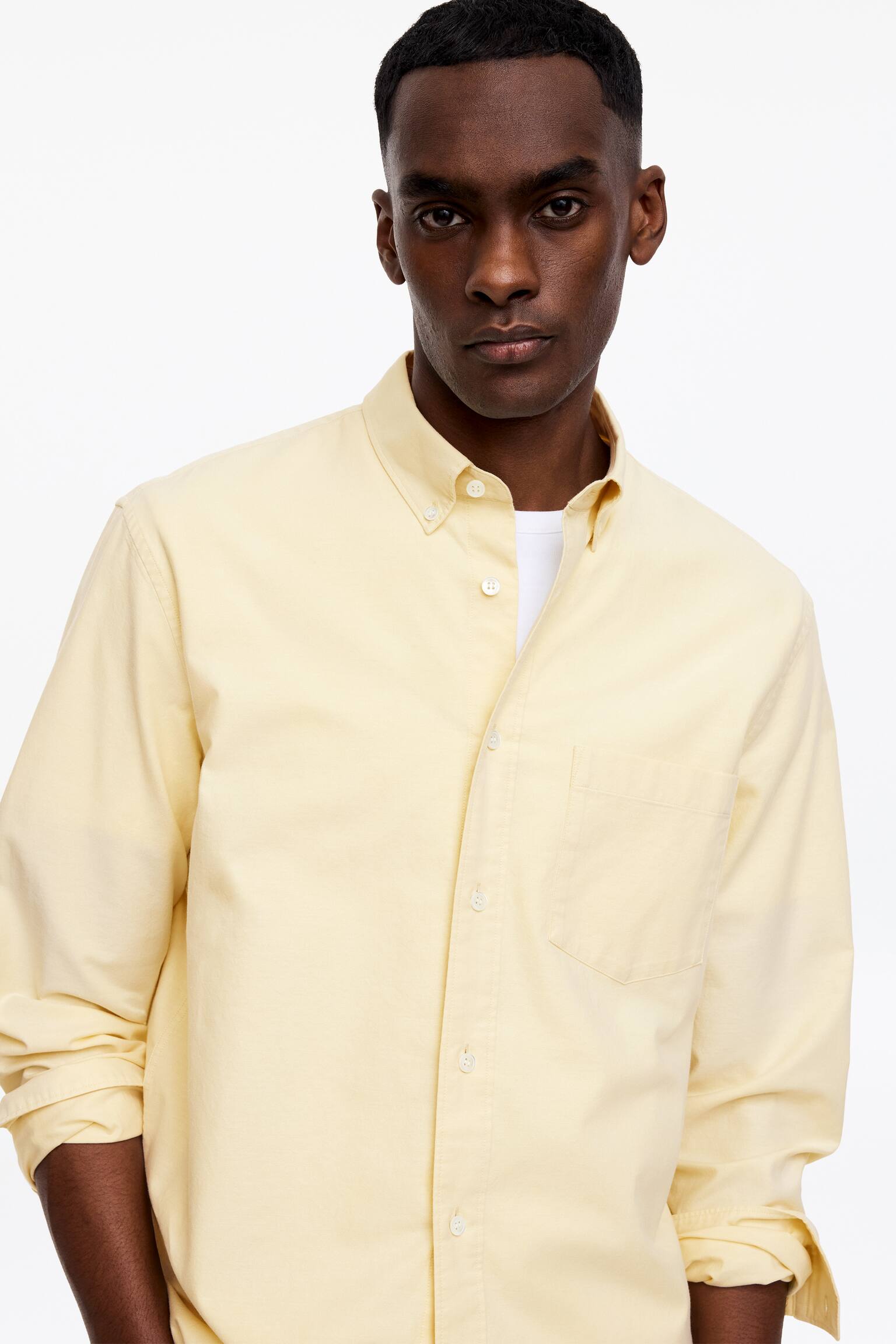 Oxfordskjorta - Crèmevit/Ljusblå/Ljusgrå/Blå/randig/Vit/Grå/vit/Mörkgrön - 9