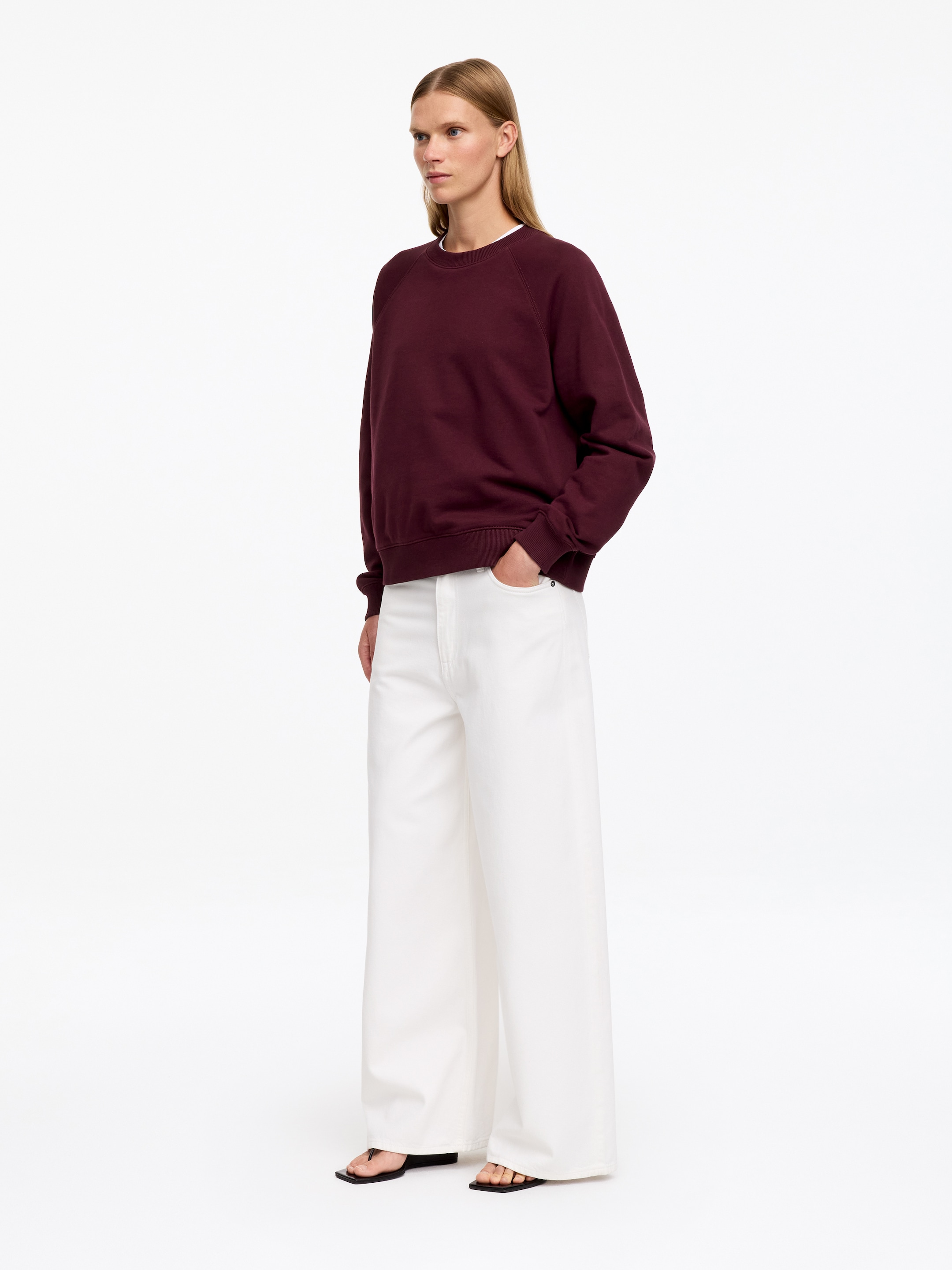 Sweat en éponge - Bordeaux - Regular fit - women - StillMedia/Lookbook - 4