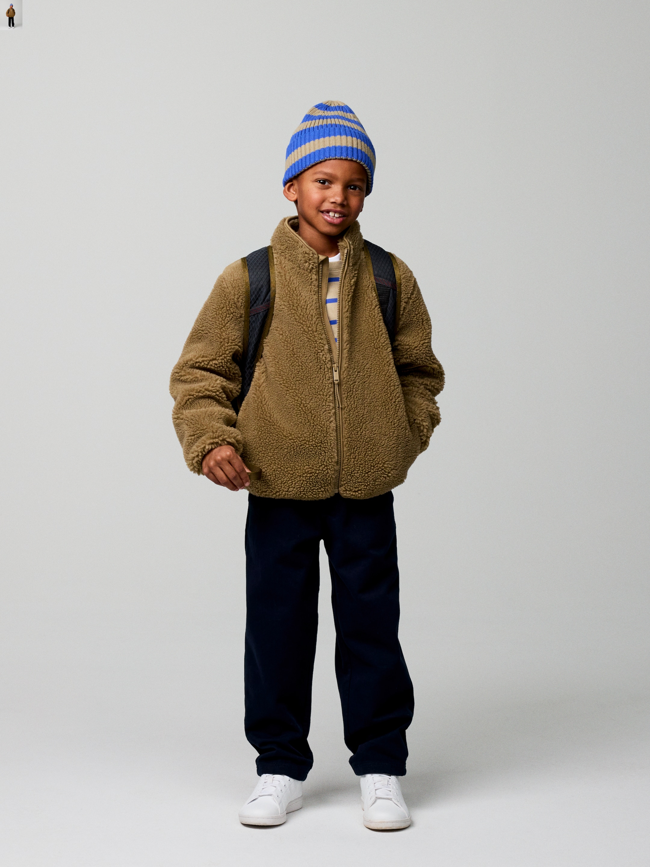 Tapered Cotton Chinos - Dark Blue - Regular fit - Children - StillMedia/Environmental - 1