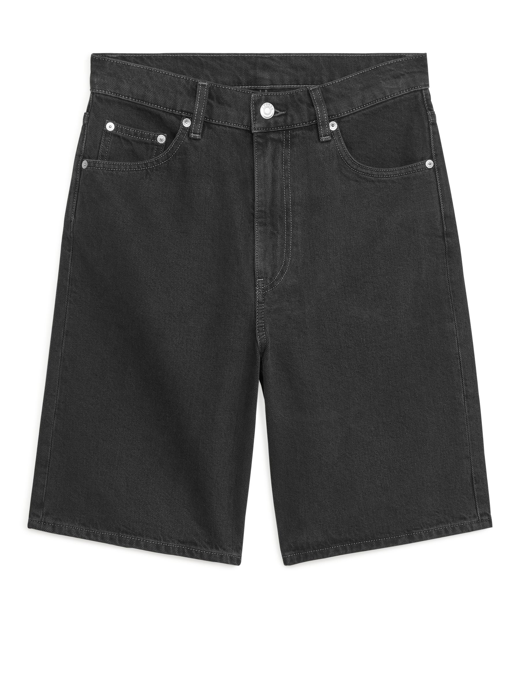 Non-Stretch Denim Shorts - Black - Women - StillMedia/DescriptiveStillLife - 1