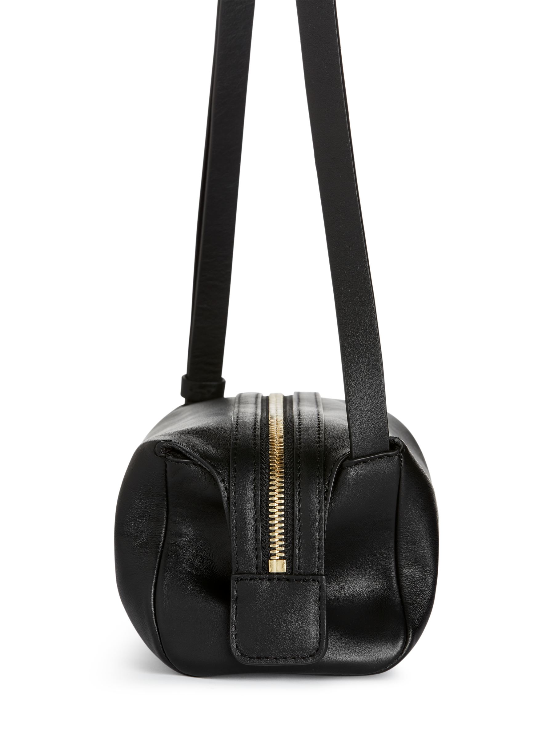 Kastige Umhängetasche aus Leder - Schwarz - Damen - StillMedia/DescriptiveDetail - 8