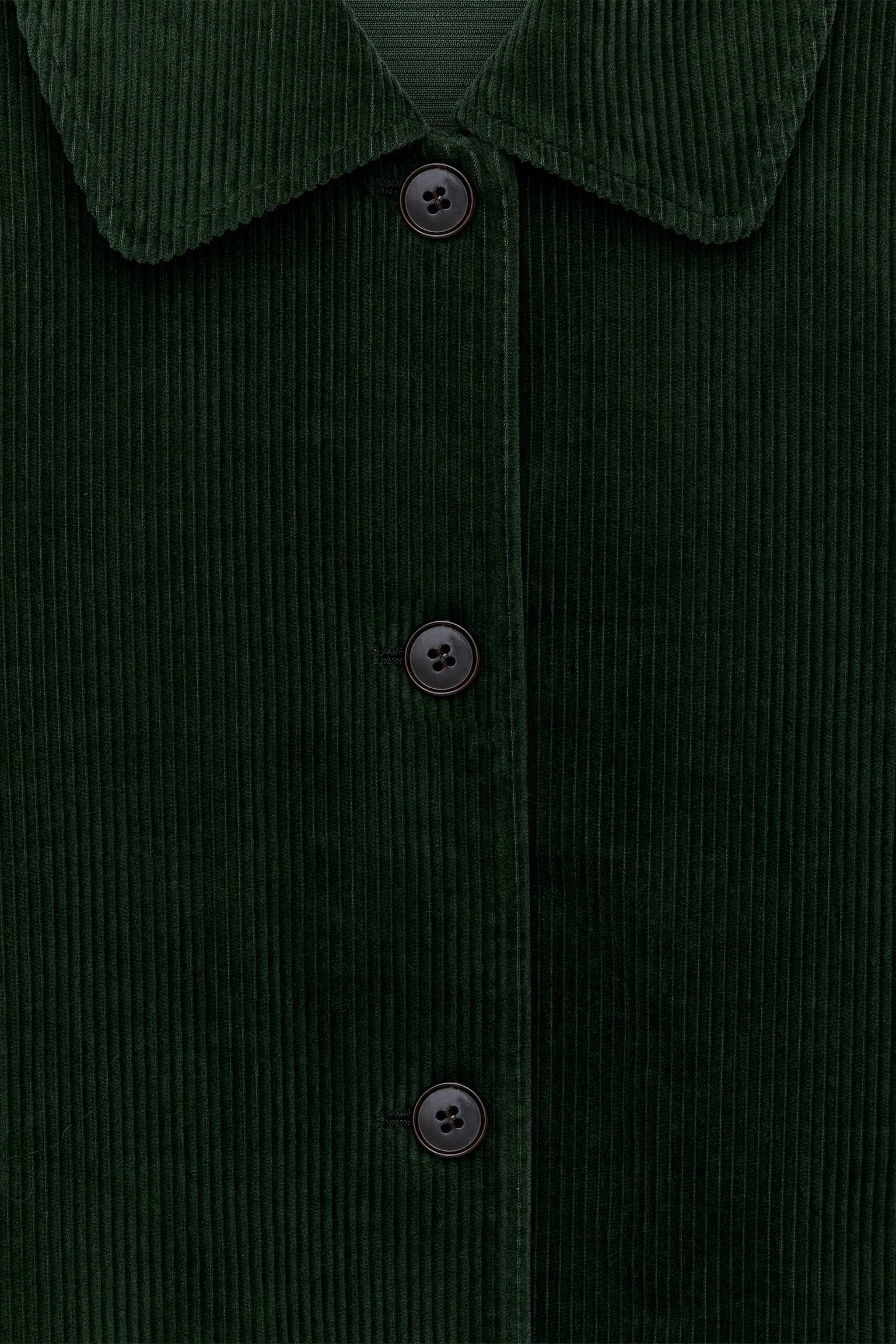 Corduroy overshirt - Donkergroen - 3