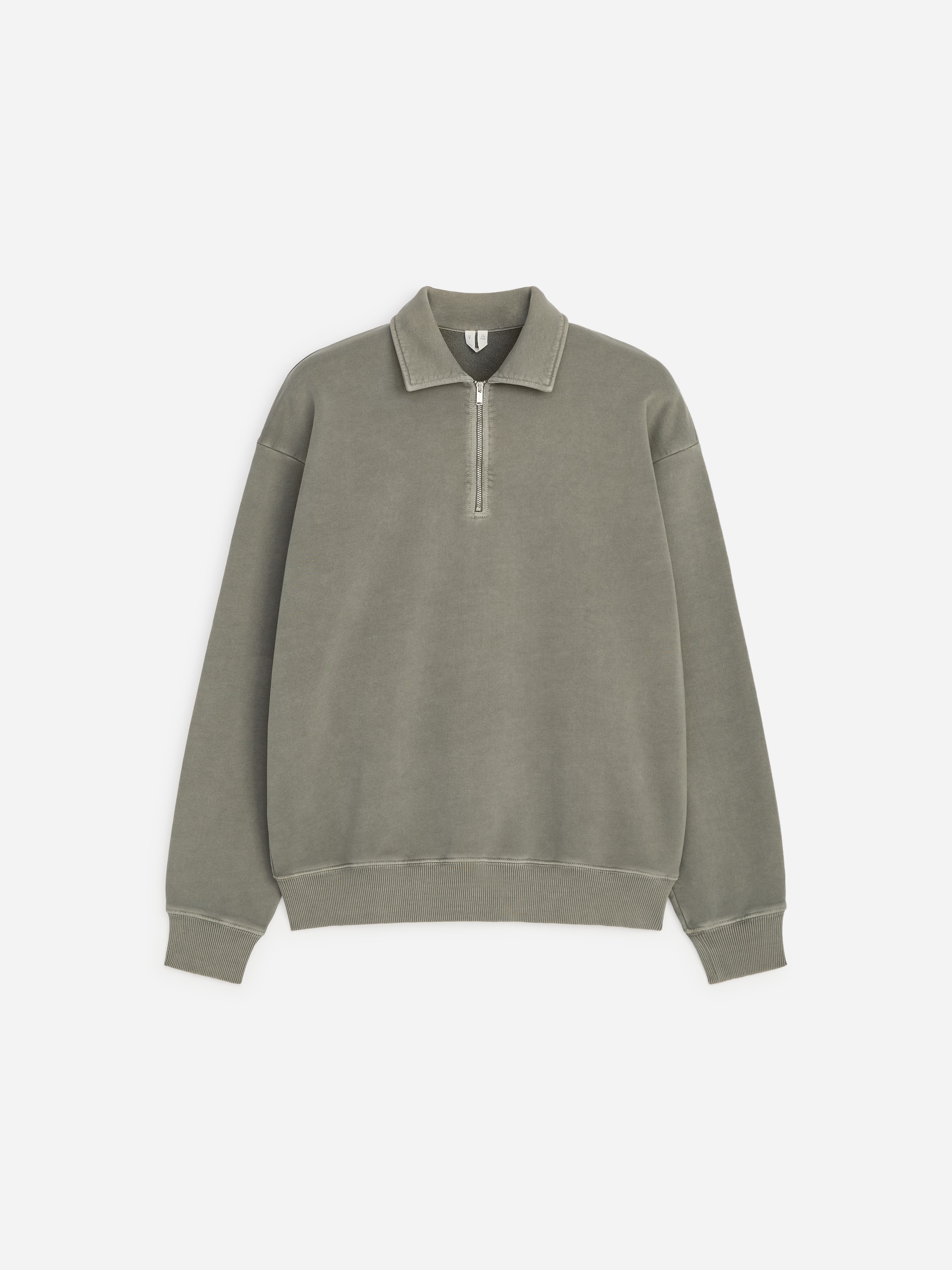 Sweatshirt med half zip-Grå