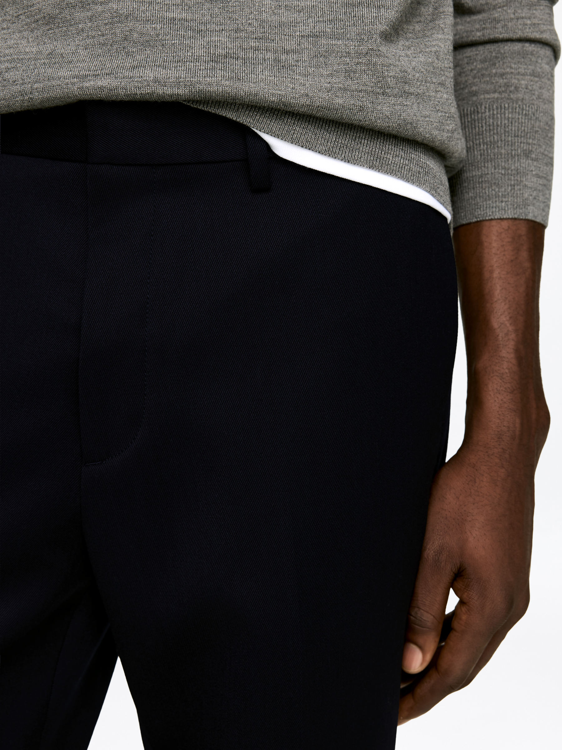 Wool-Cotton Trousers - Dark Blue - Regular fit - Men - StillMedia/Lookbook - 6