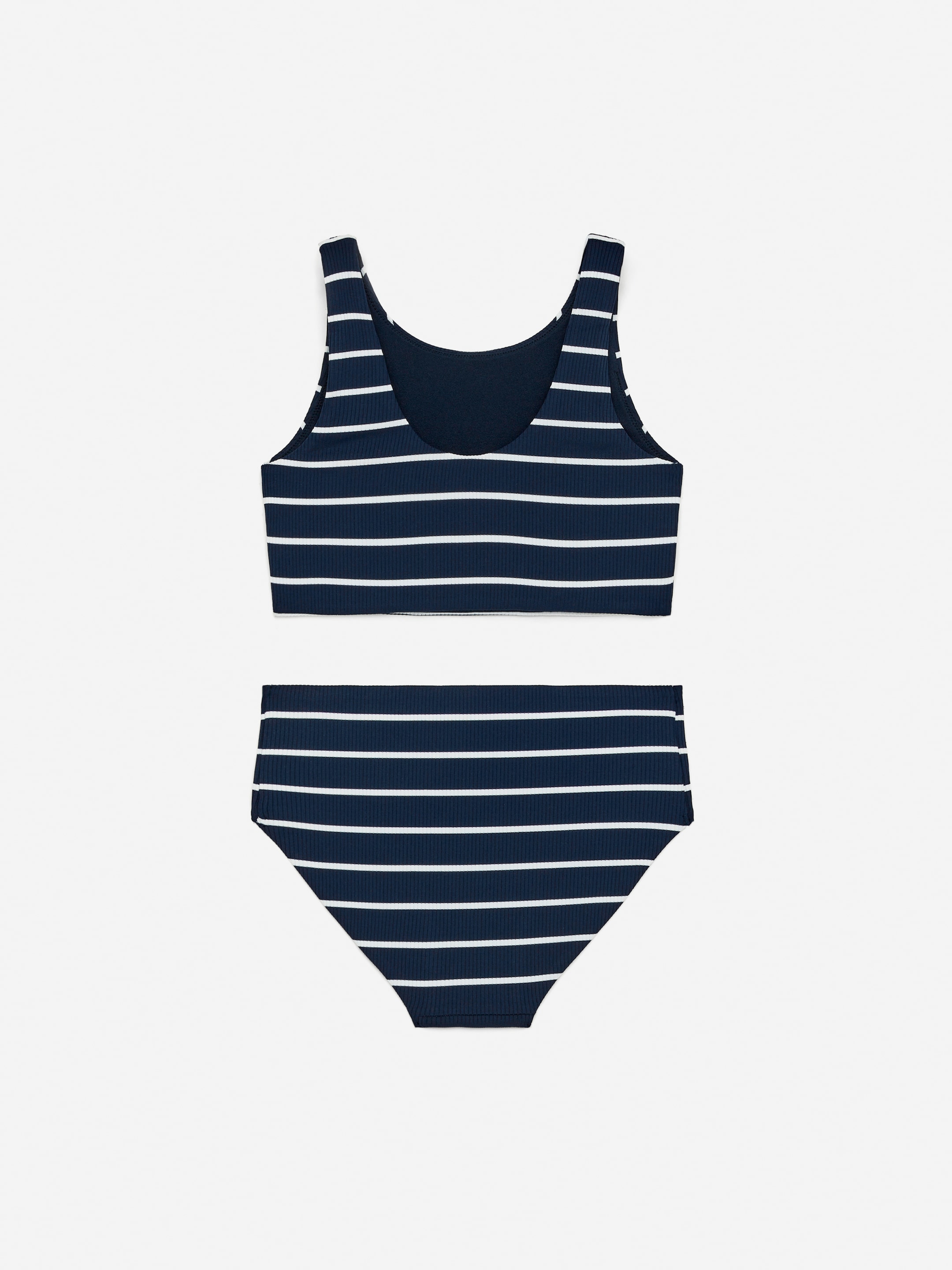 Gerippter Bikini, LSF50+ - Dunkelblau/Weiß - Children - StillMedia/DescriptiveStillLife - 1