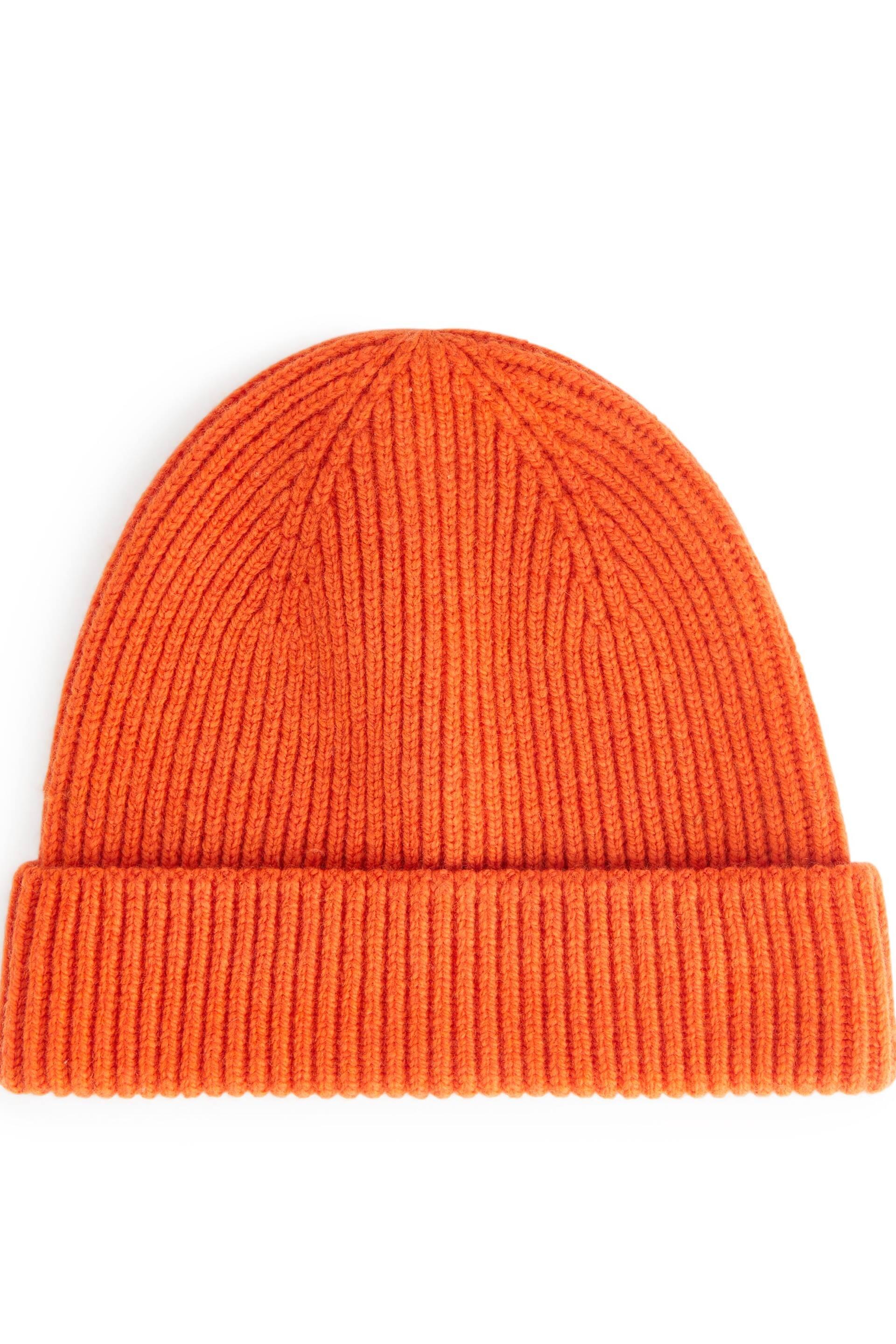 View larger image: Ribbed Wool-Alpaca Beanie - Orange - Men | H&M GB 1