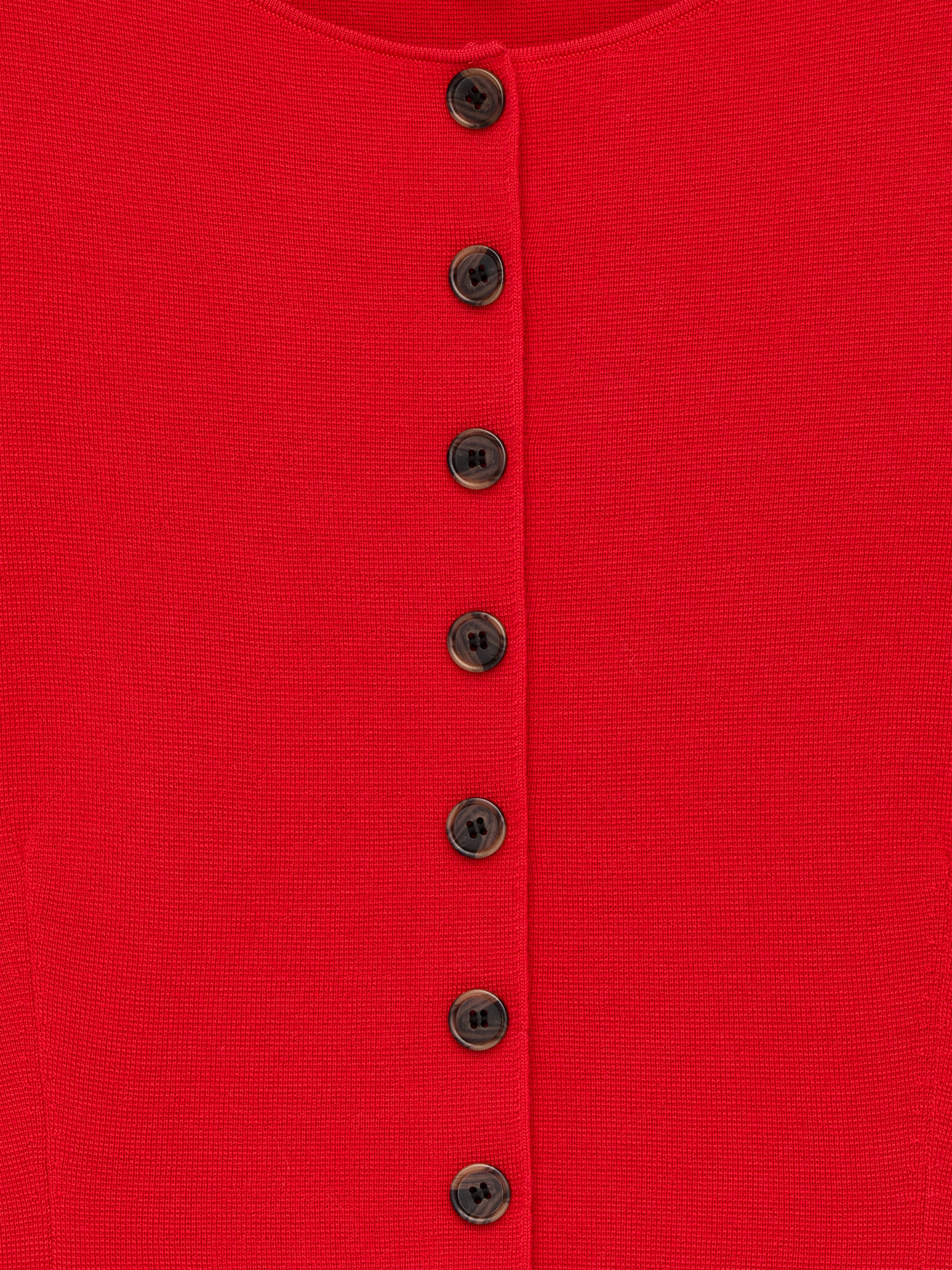 Merino Wool Cardigan - Red - Slim fit - Women - StillMedia/DescriptiveDetail - 2